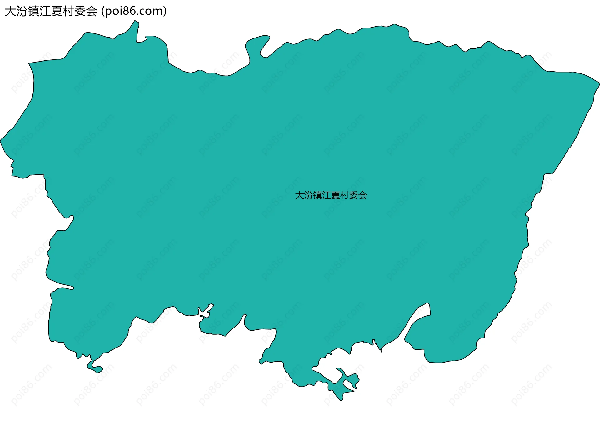 大汾镇江夏村委会边界地图