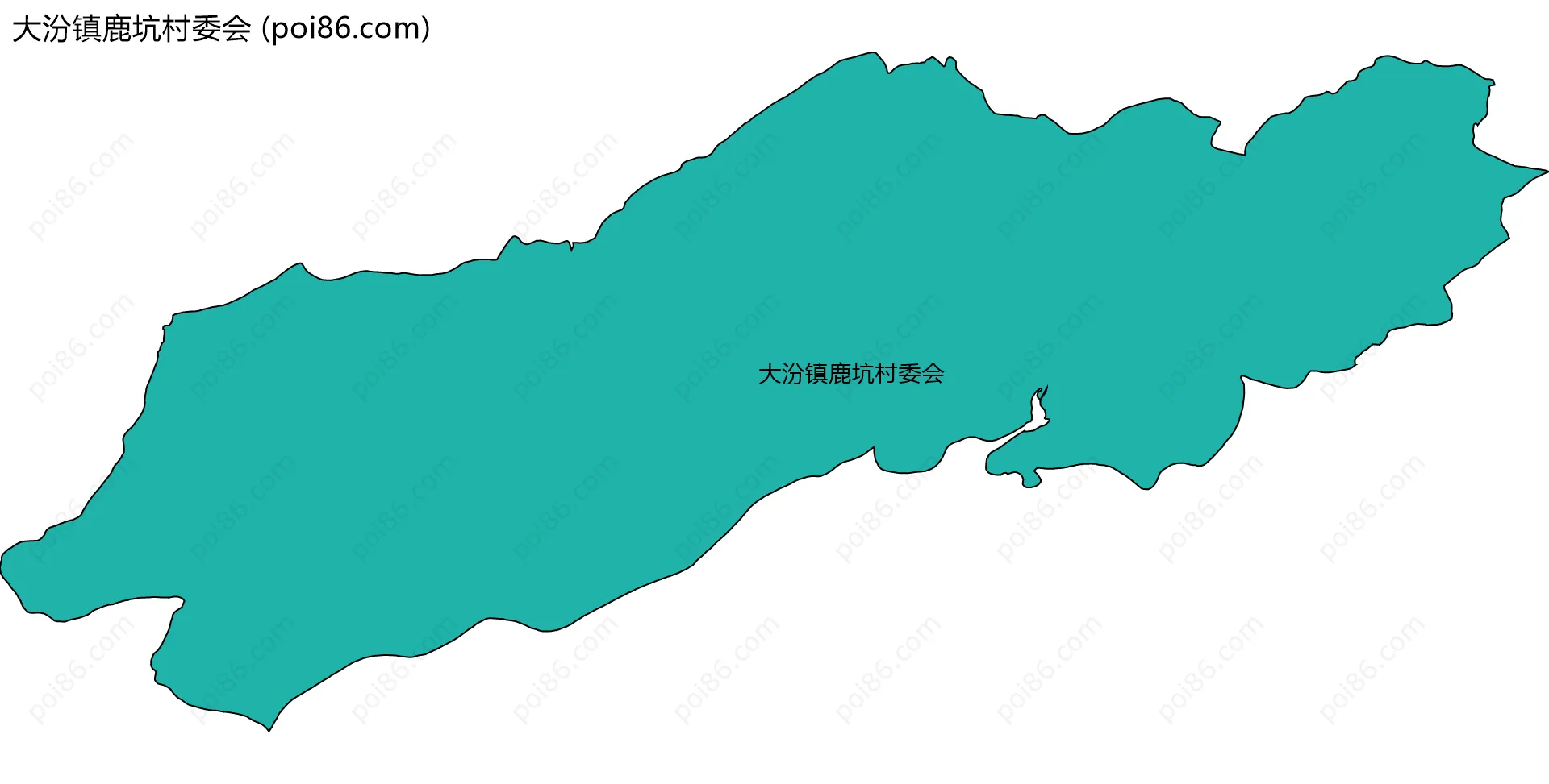 大汾镇鹿坑村委会边界地图