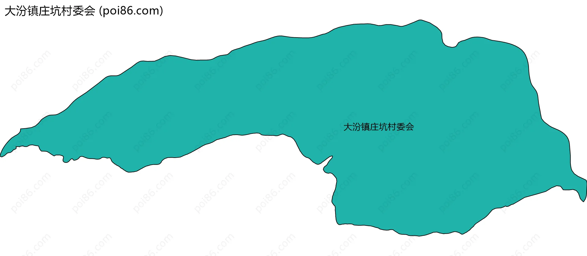 大汾镇庄坑村委会边界地图