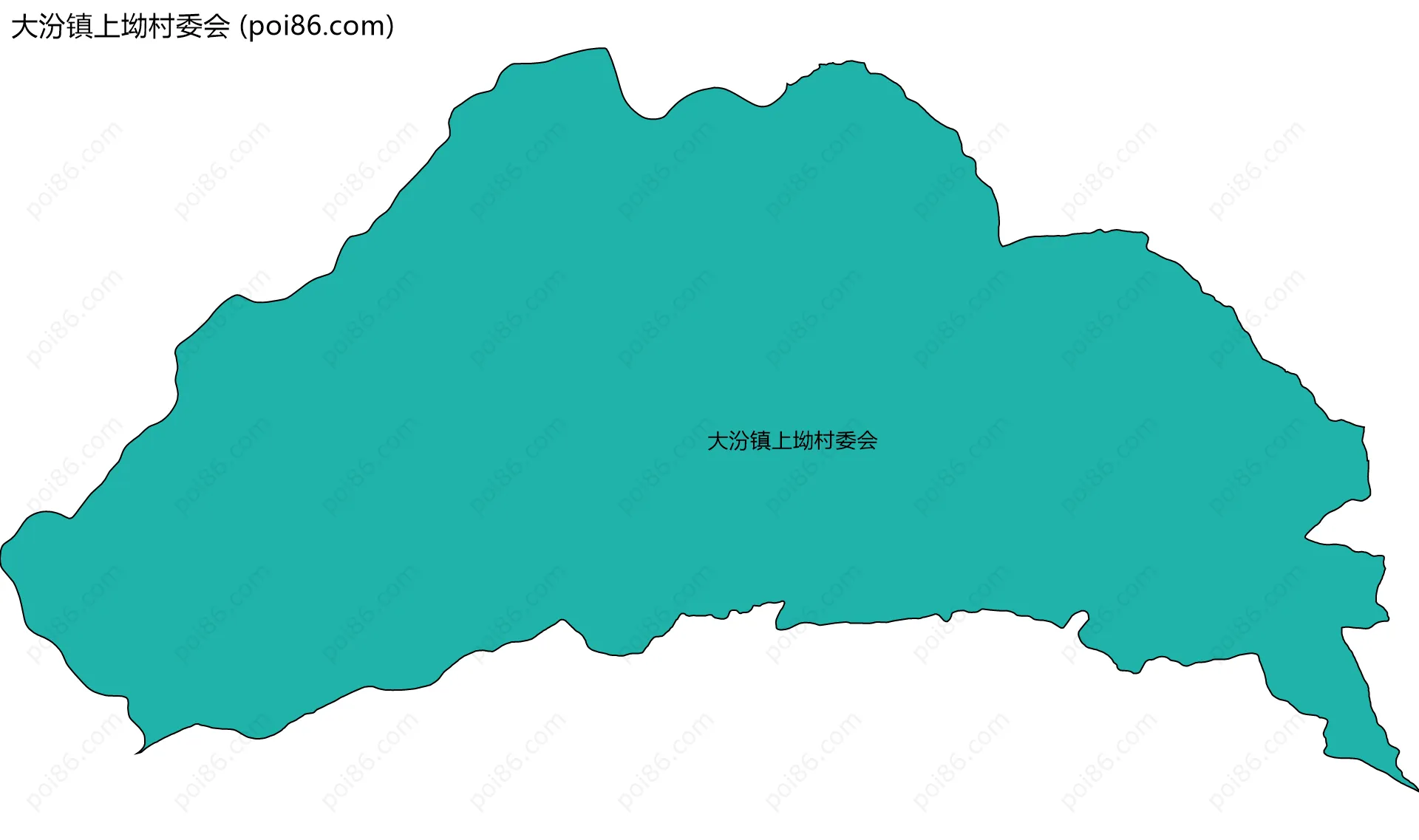 大汾镇上坳村委会边界地图