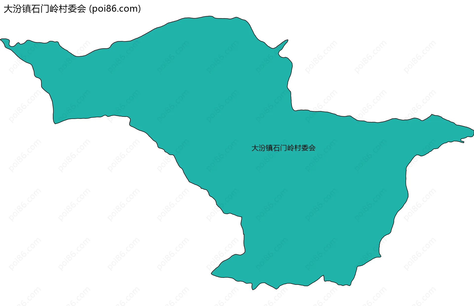 大汾镇石门岭村委会边界地图