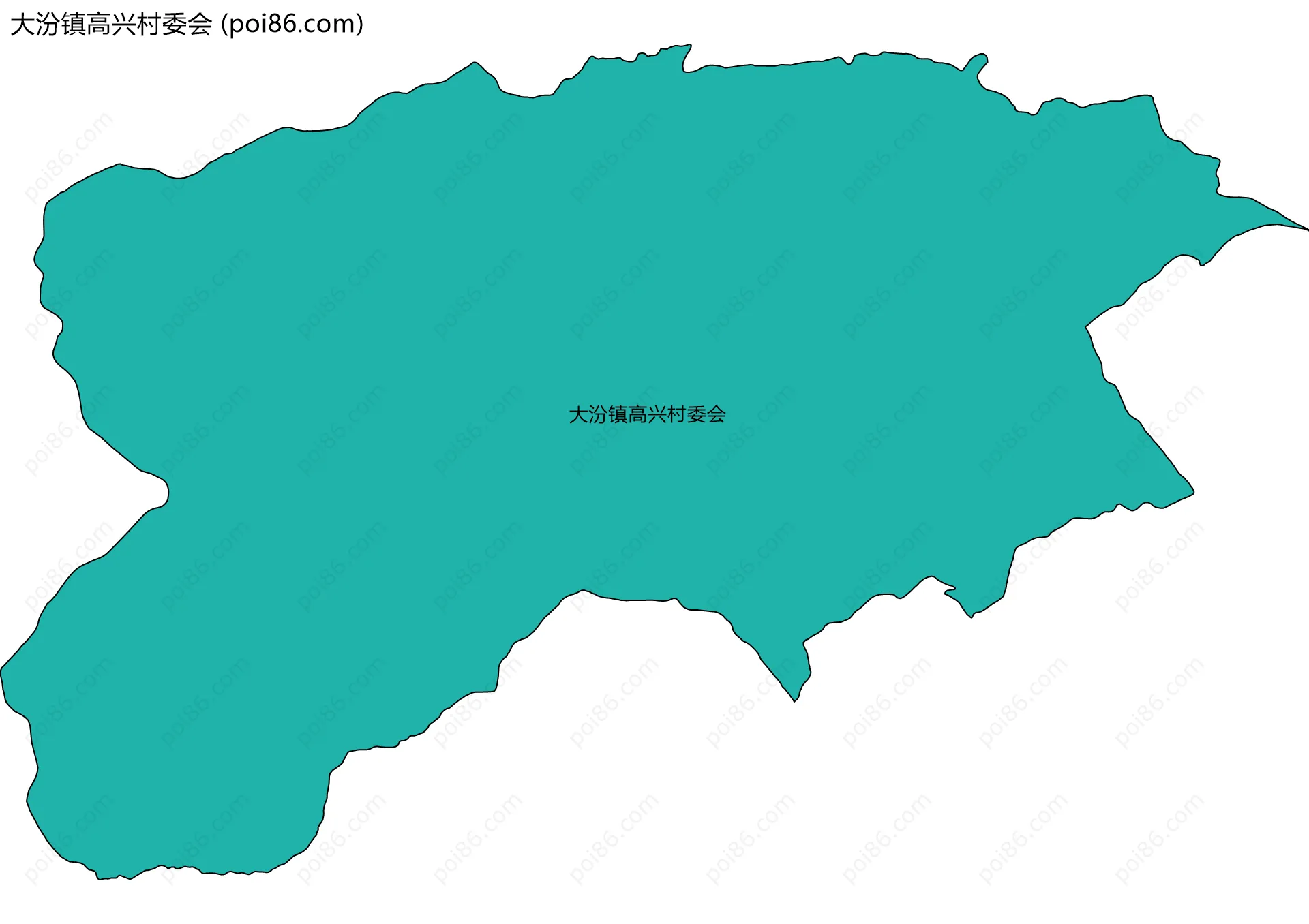 大汾镇高兴村委会边界地图