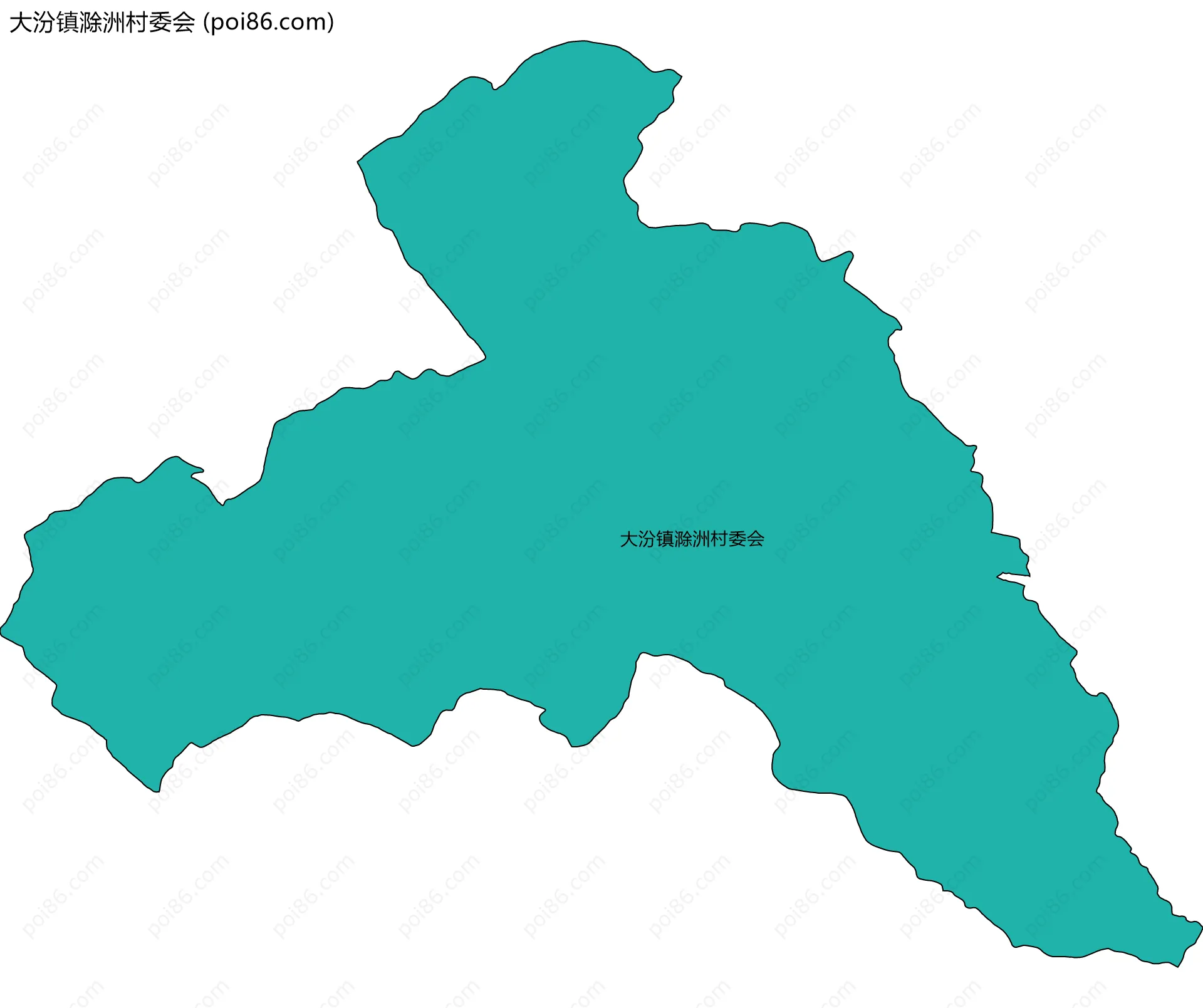 大汾镇滁洲村委会边界地图