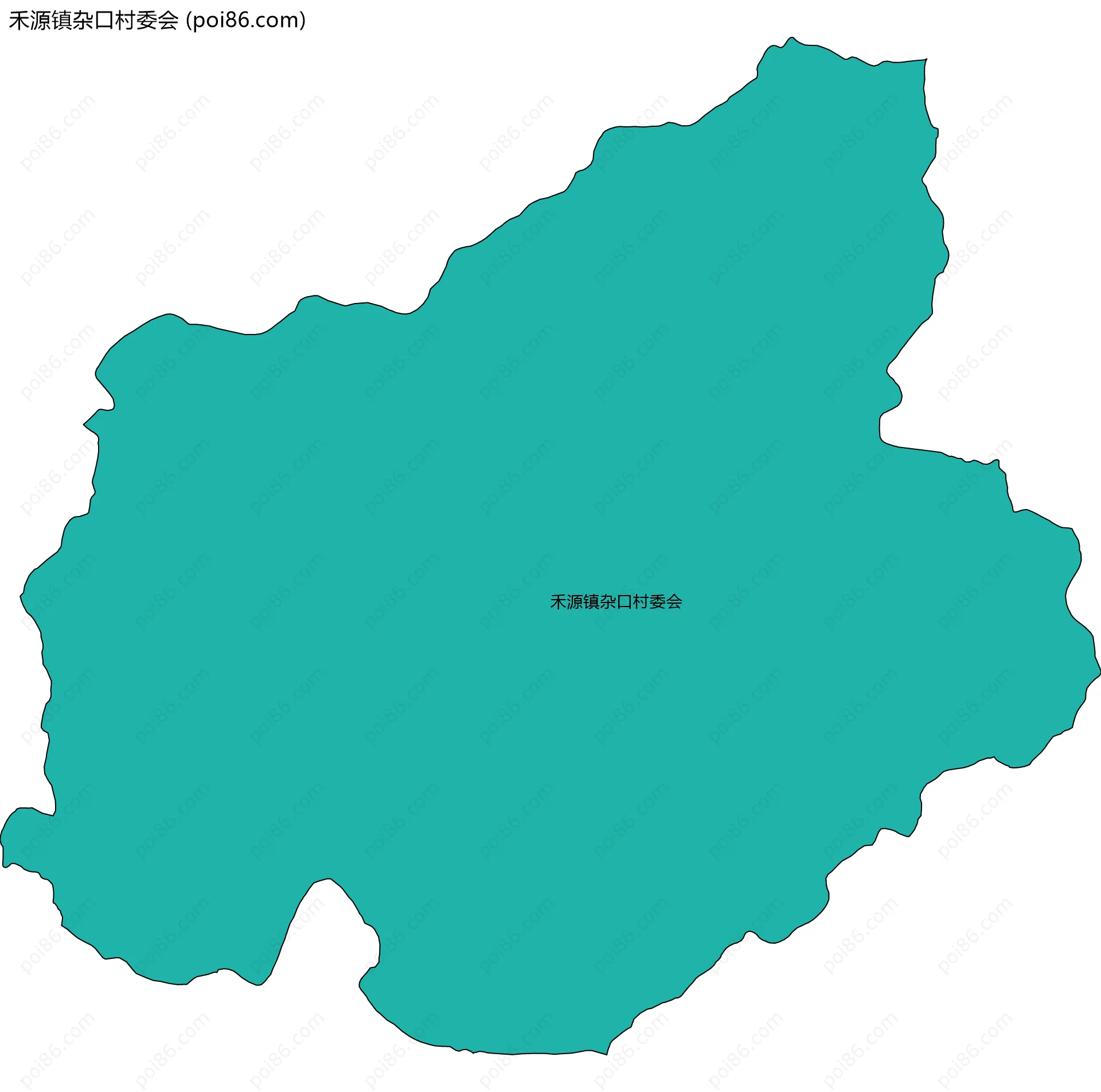 禾源镇杂口村委会边界地图