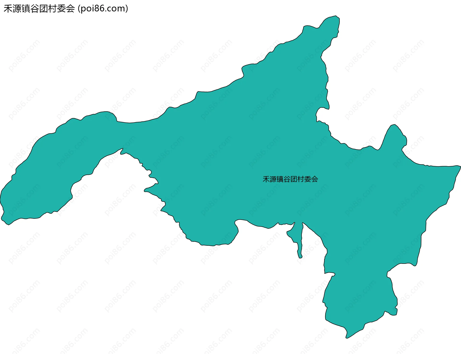 禾源镇谷团村委会边界地图