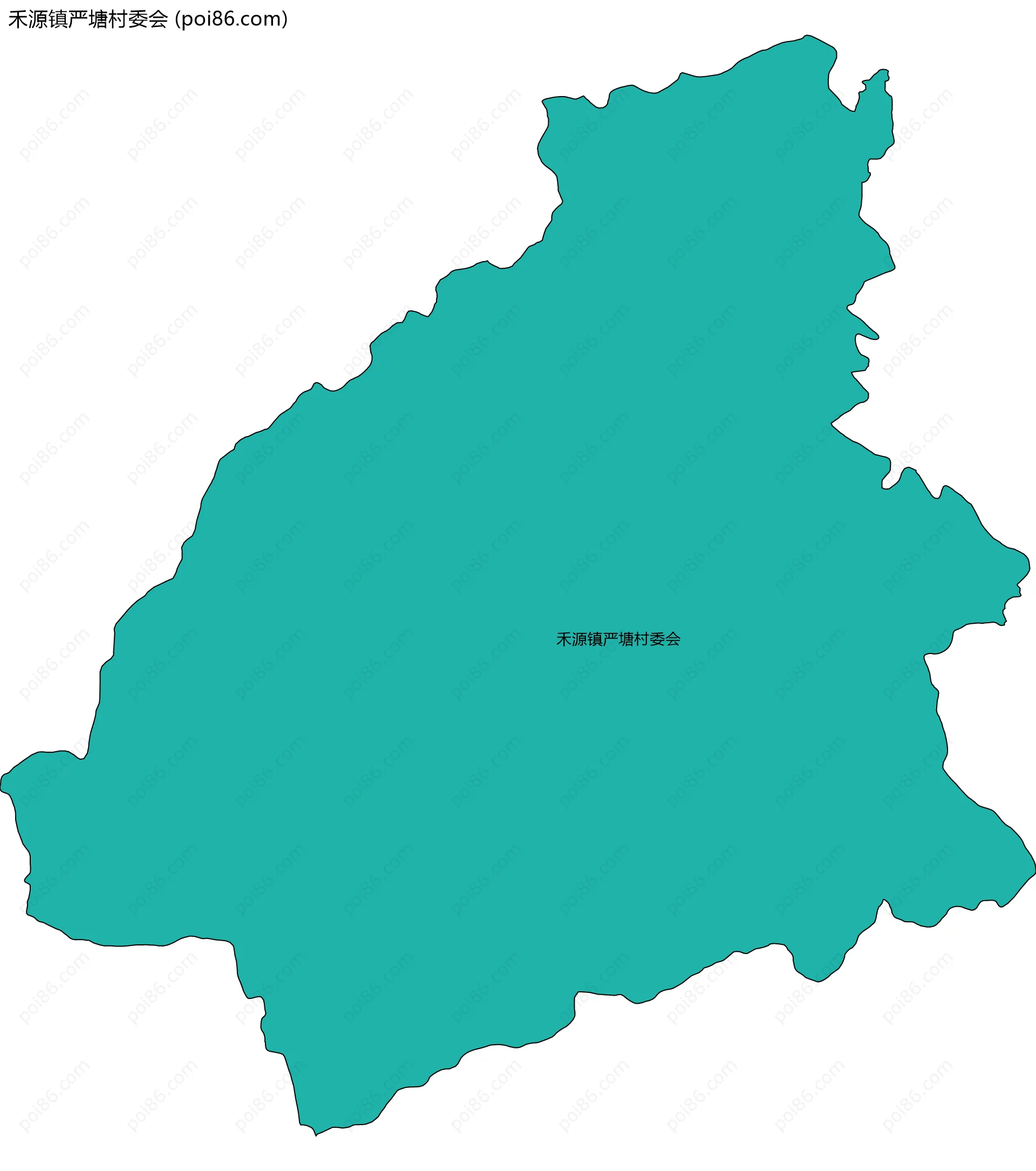 禾源镇严塘村委会边界地图