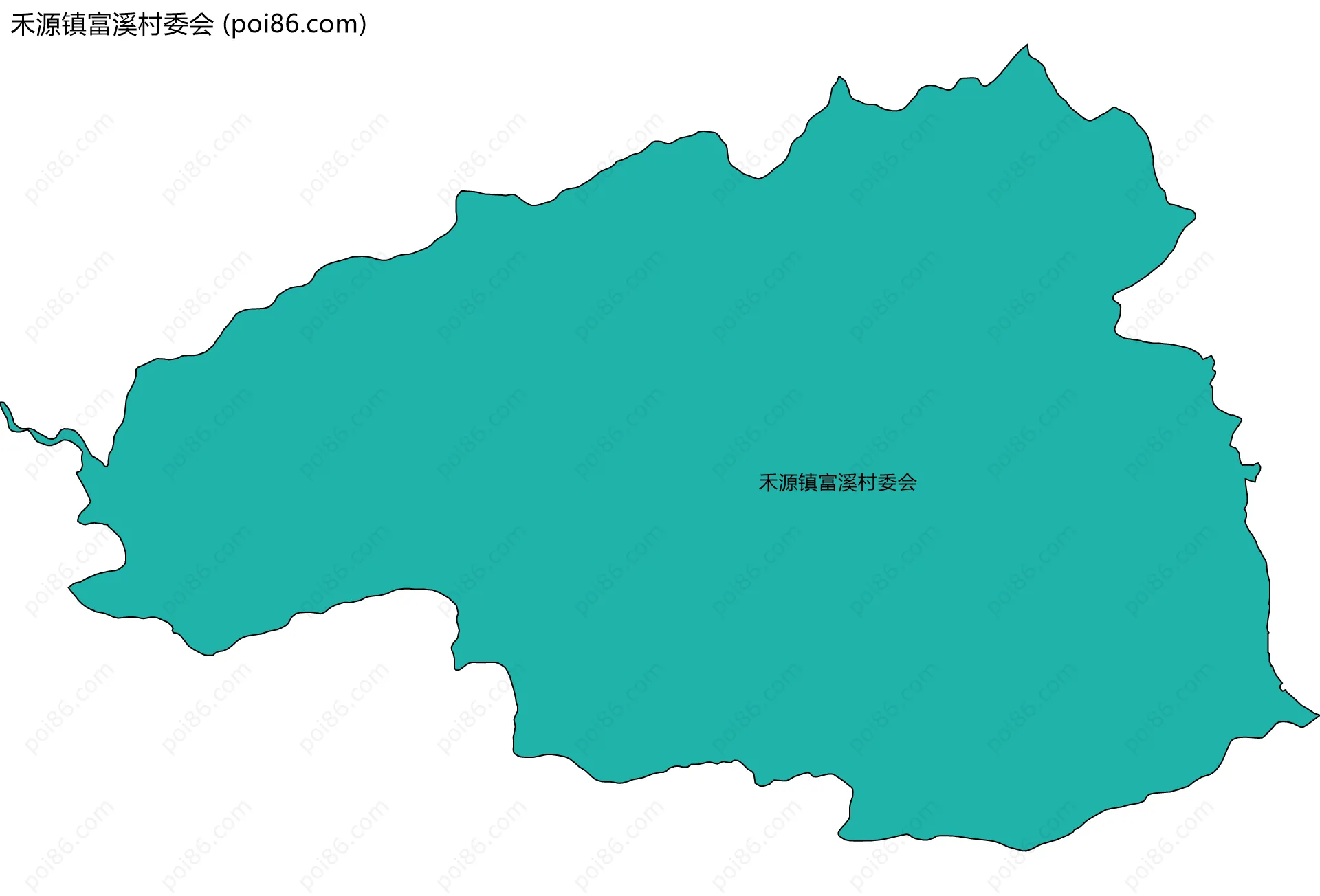 禾源镇富溪村委会边界地图