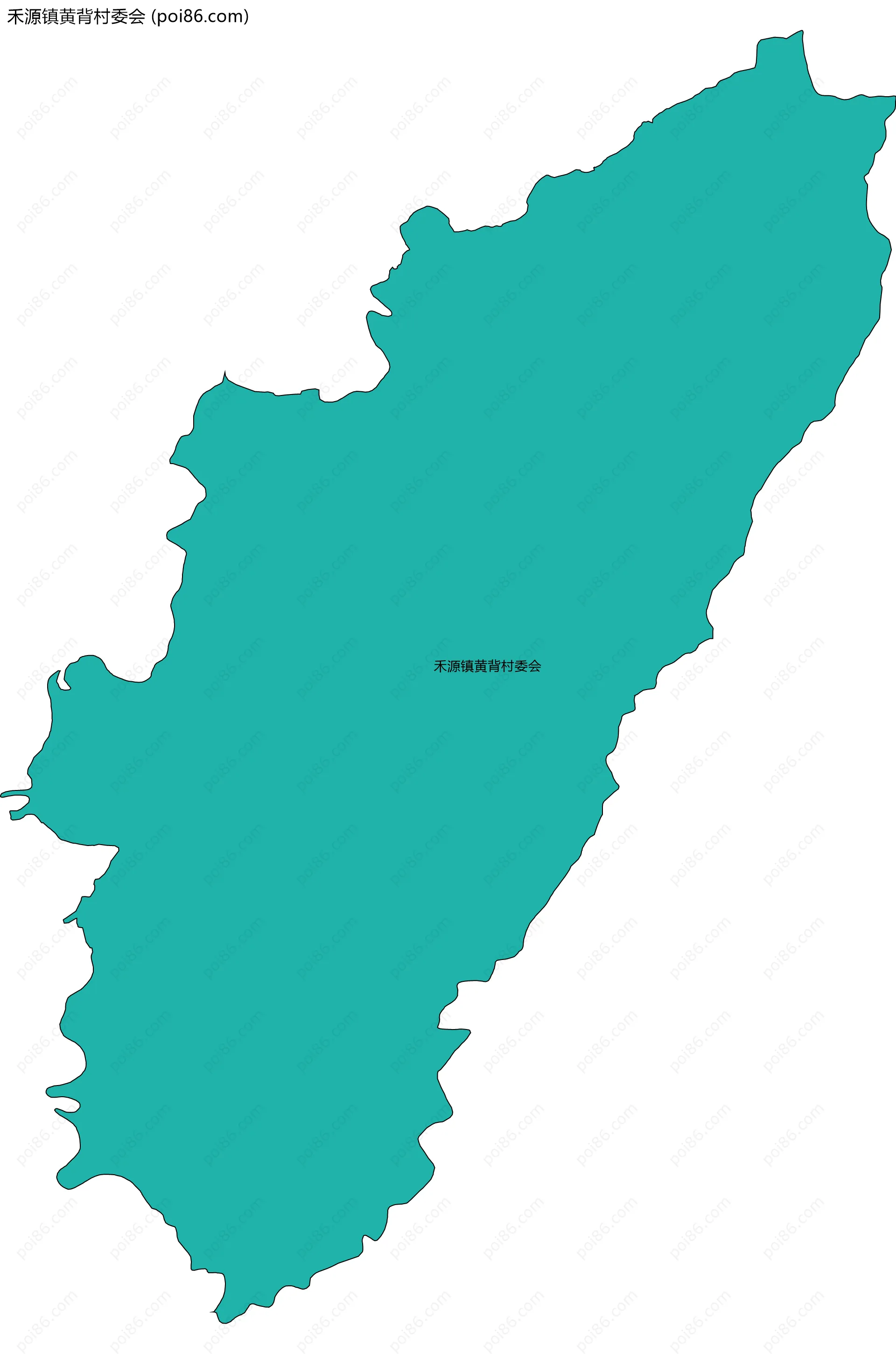 禾源镇黄背村委会边界地图