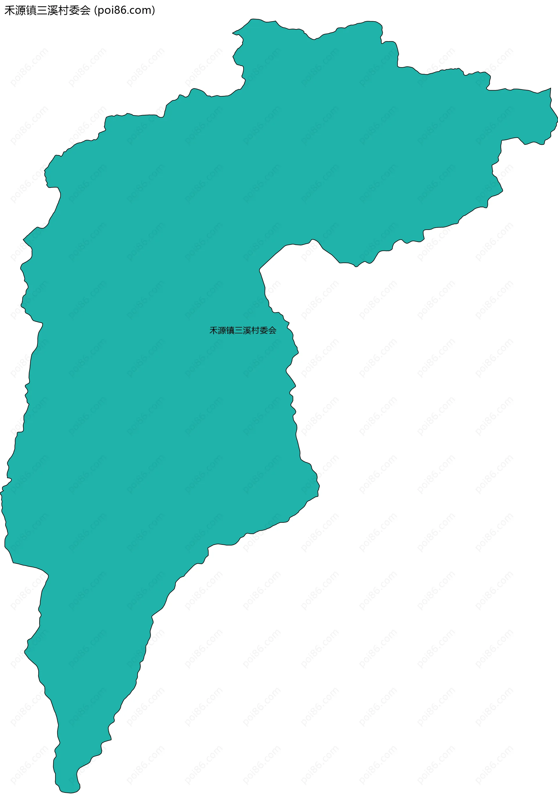 禾源镇三溪村委会边界地图