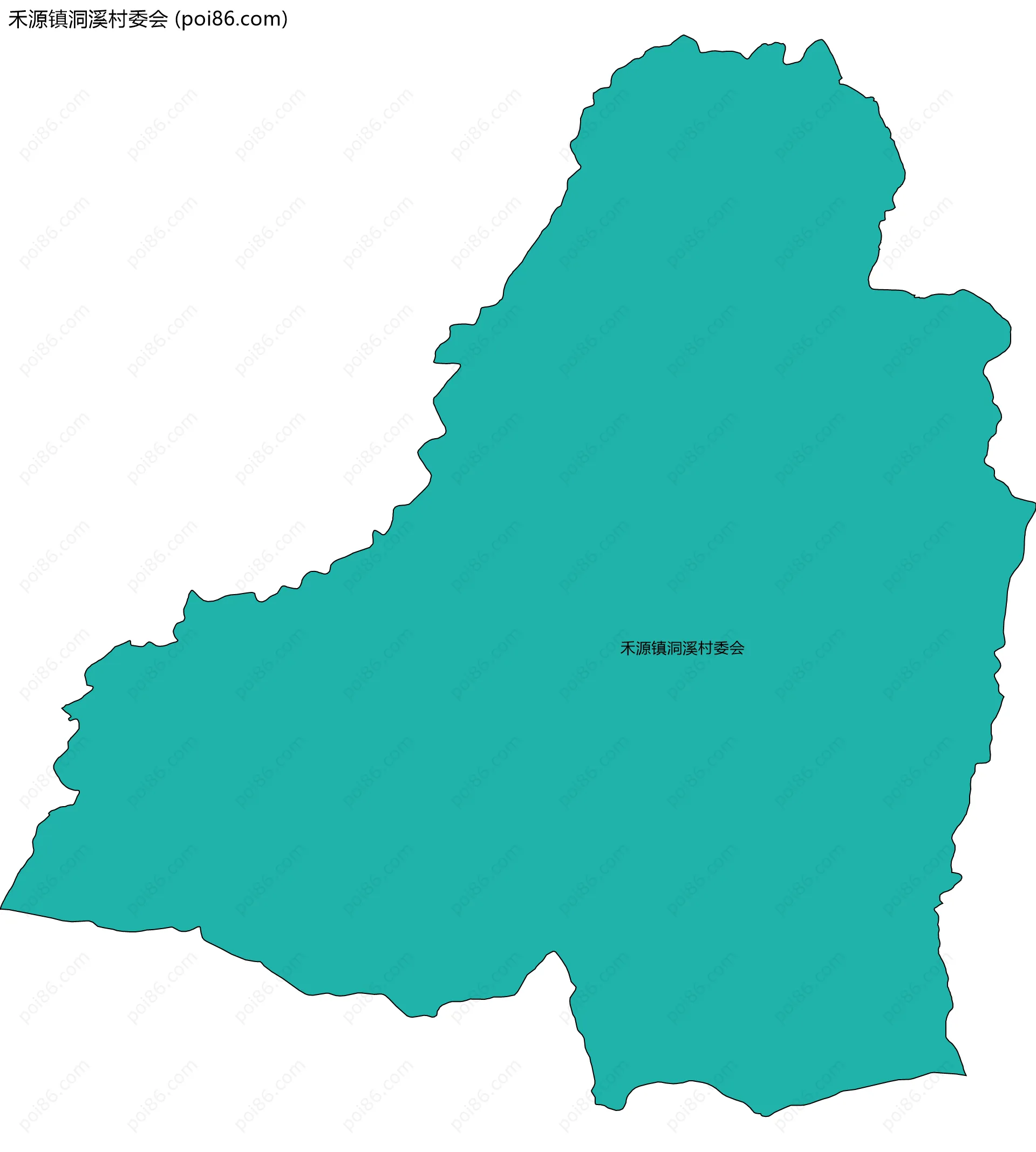 禾源镇洞溪村委会边界地图