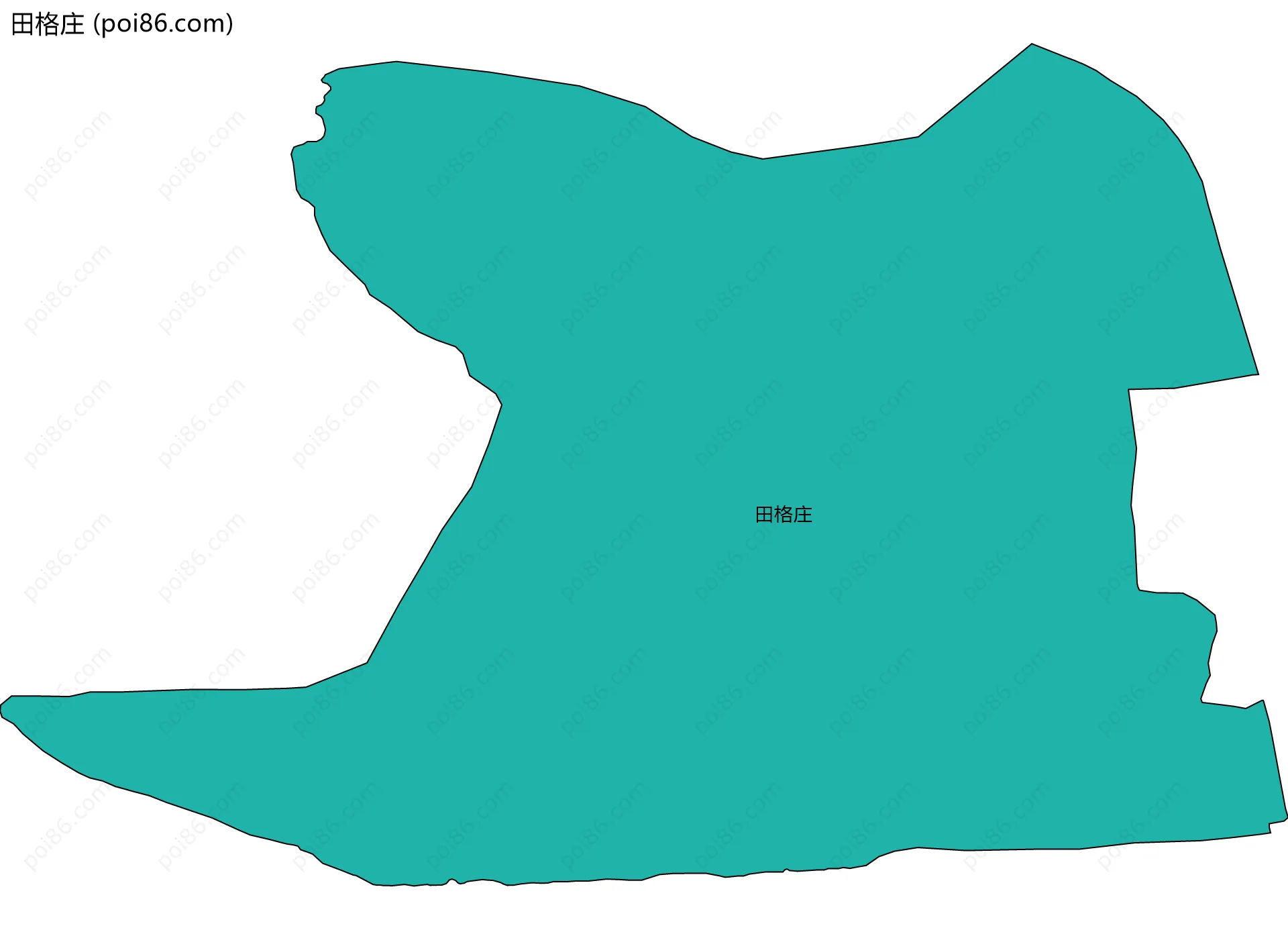 田格庄边界地图