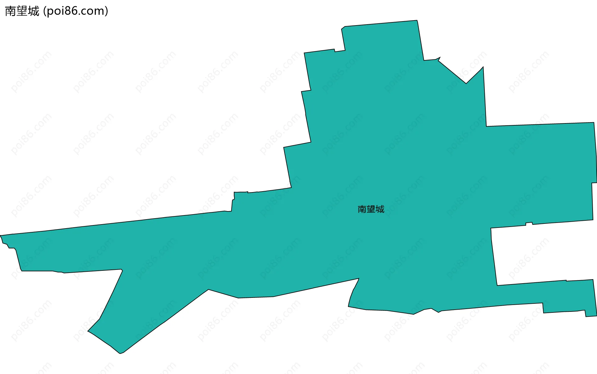 南望城边界地图