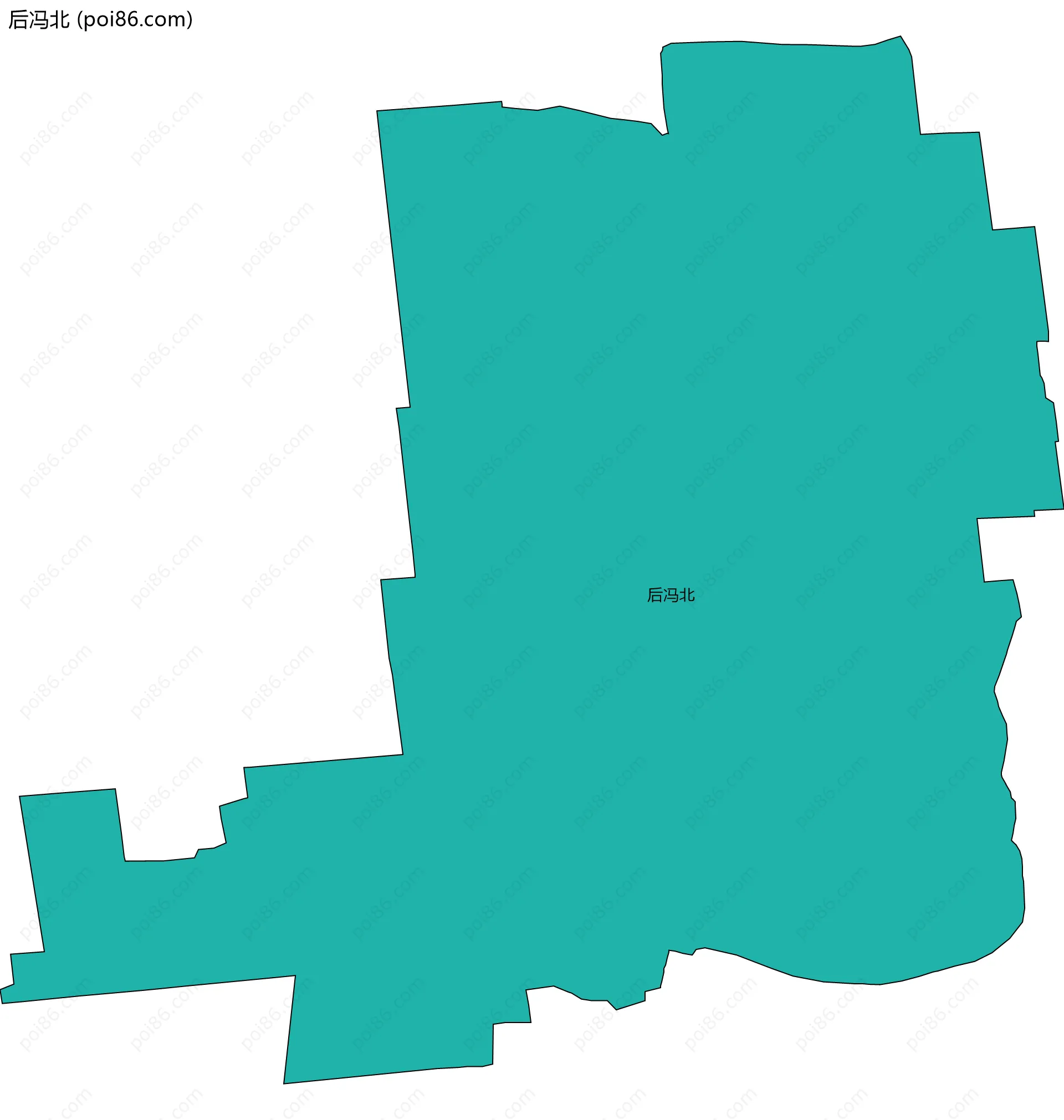 后冯北边界地图