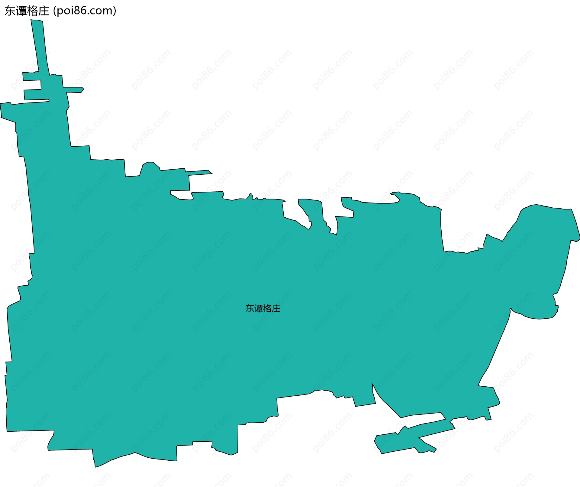 东谭格庄边界地图