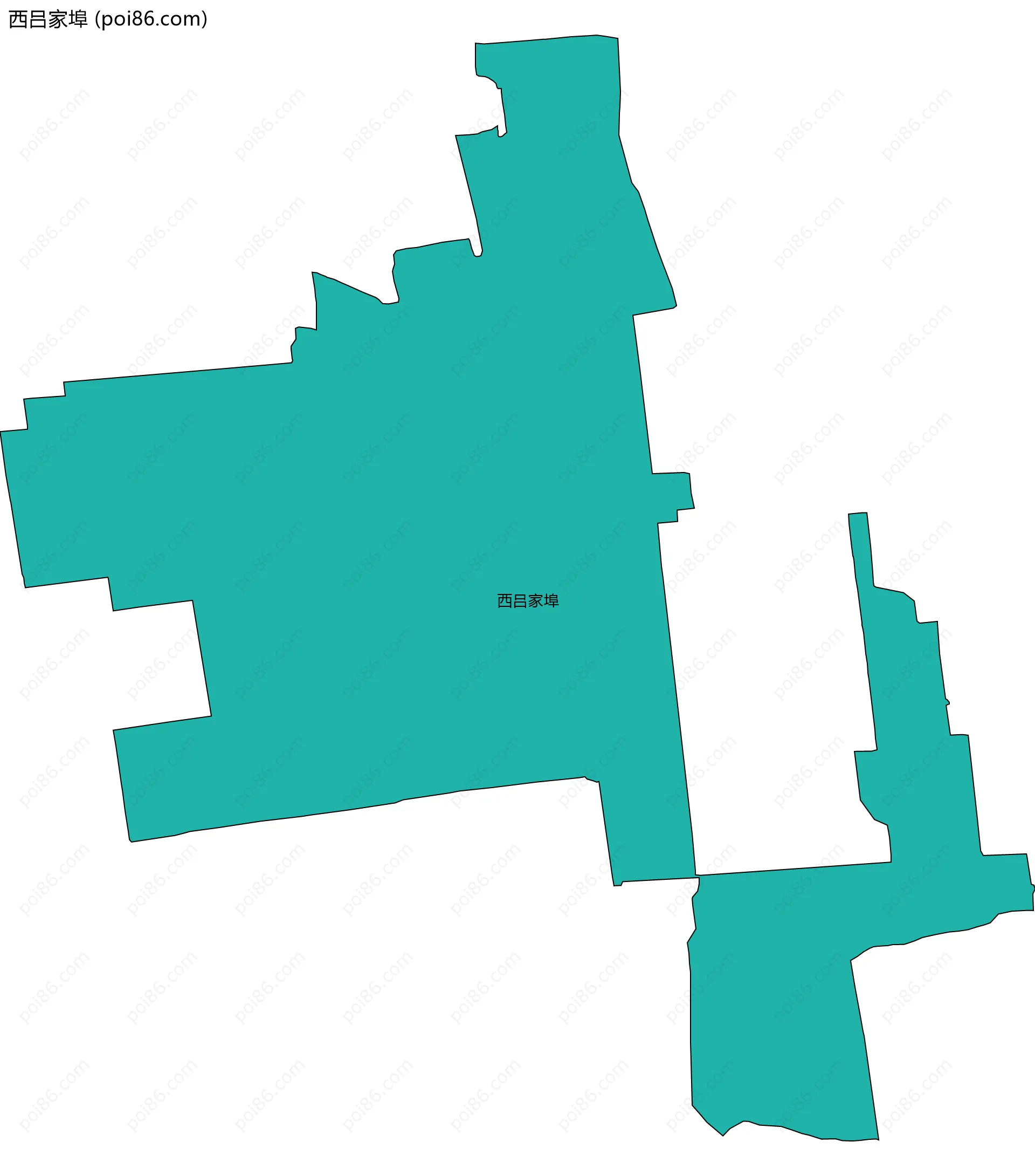 西吕家埠边界地图