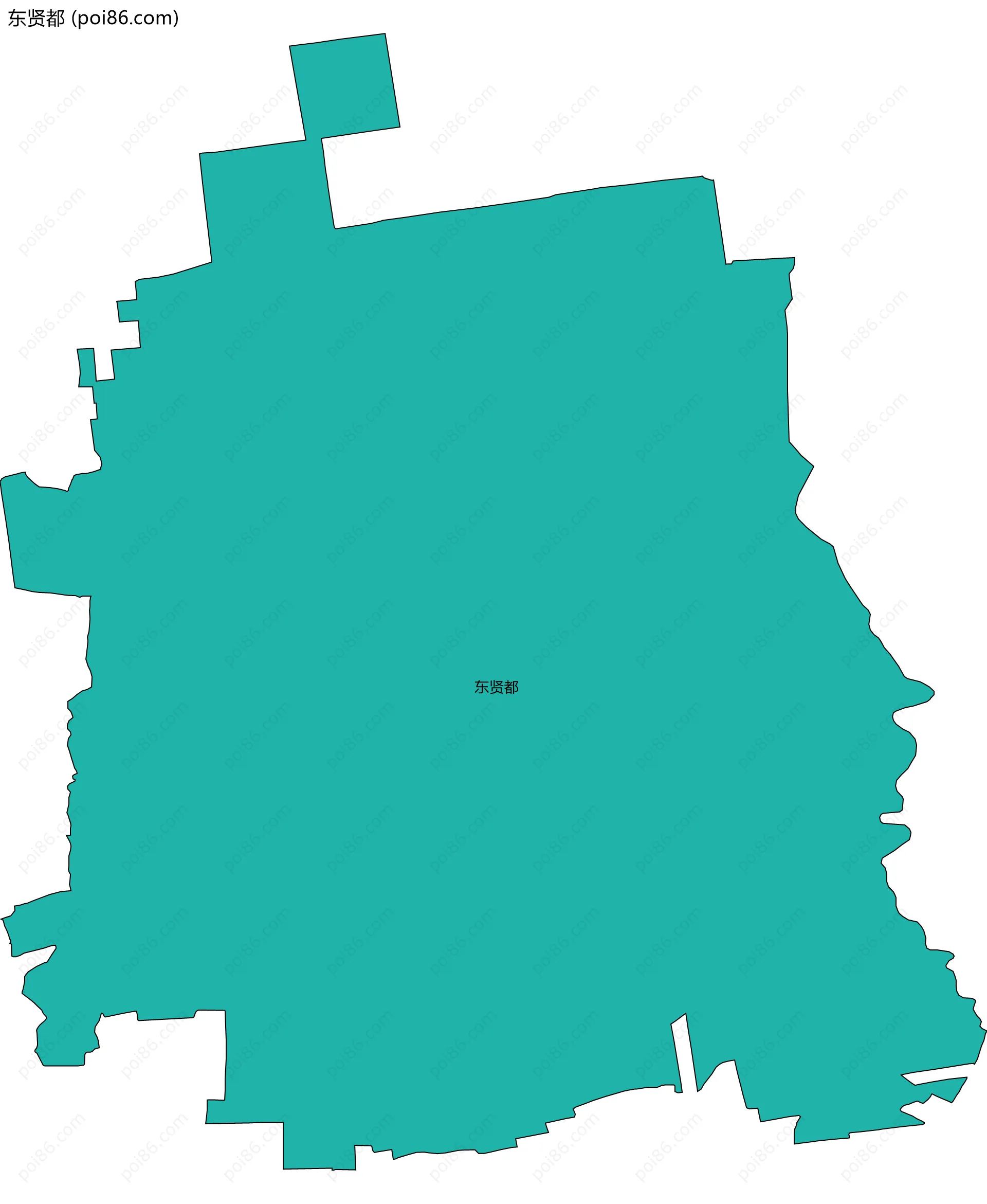 东贤都边界地图