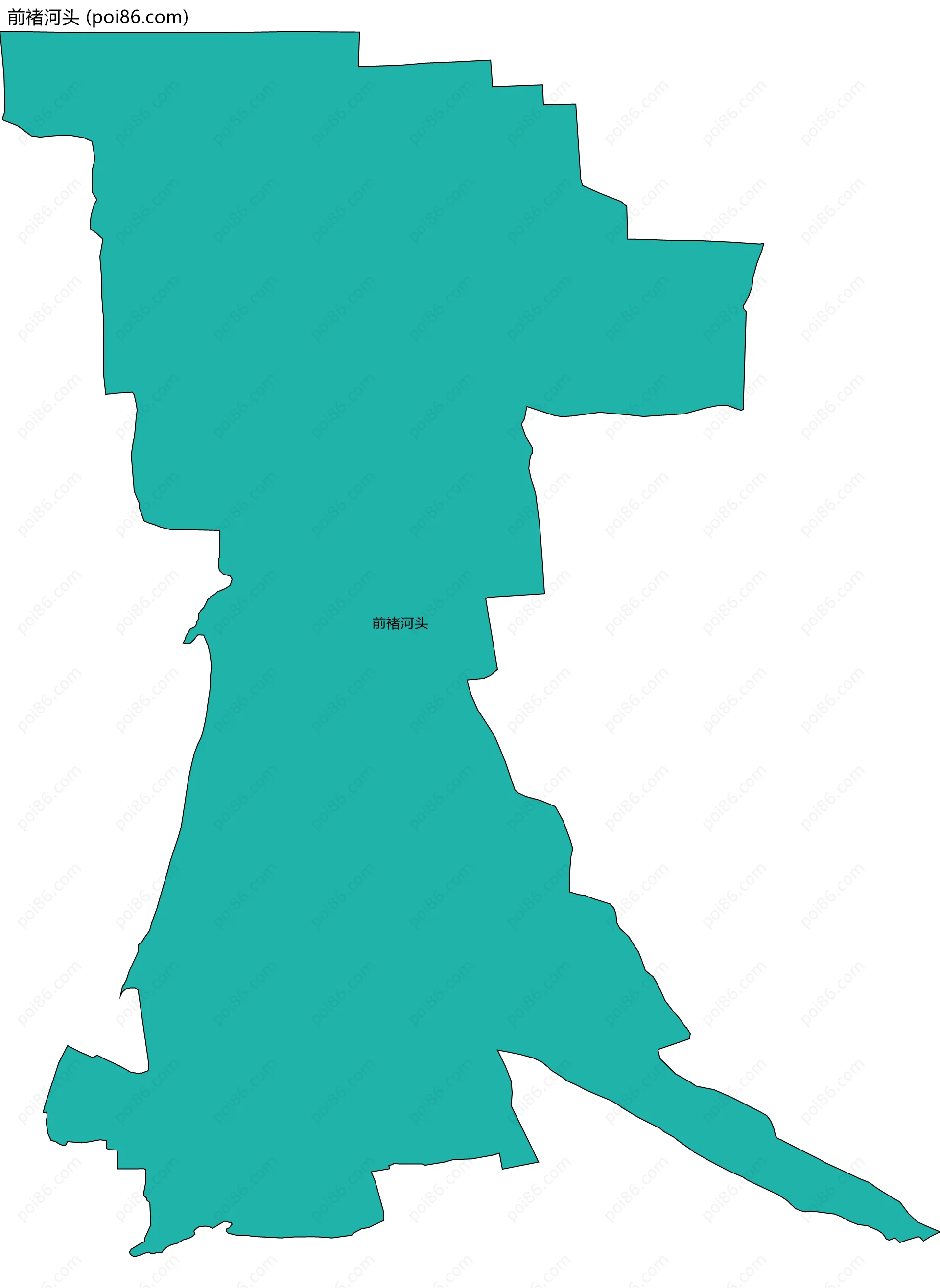 前褚河头边界地图