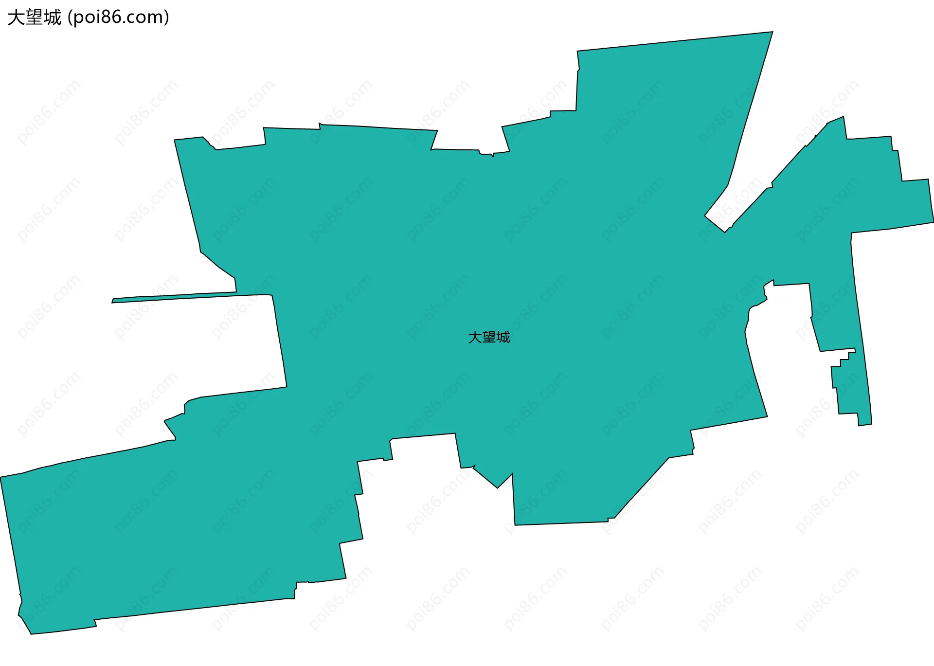 大望城边界地图