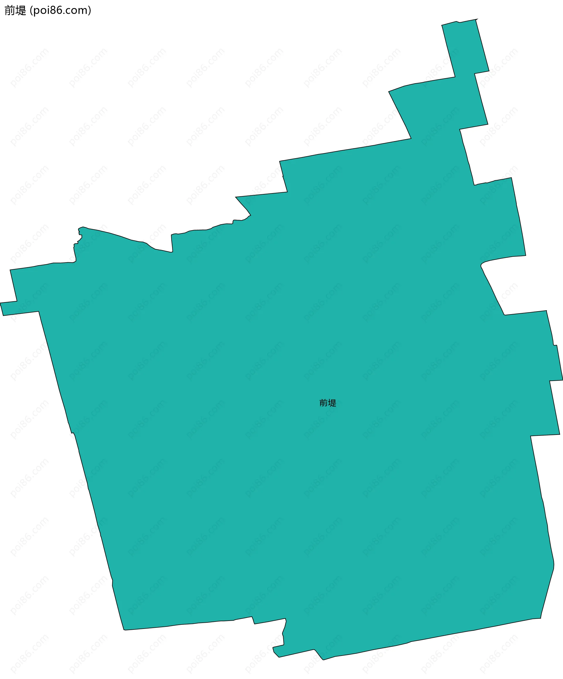 前堤边界地图