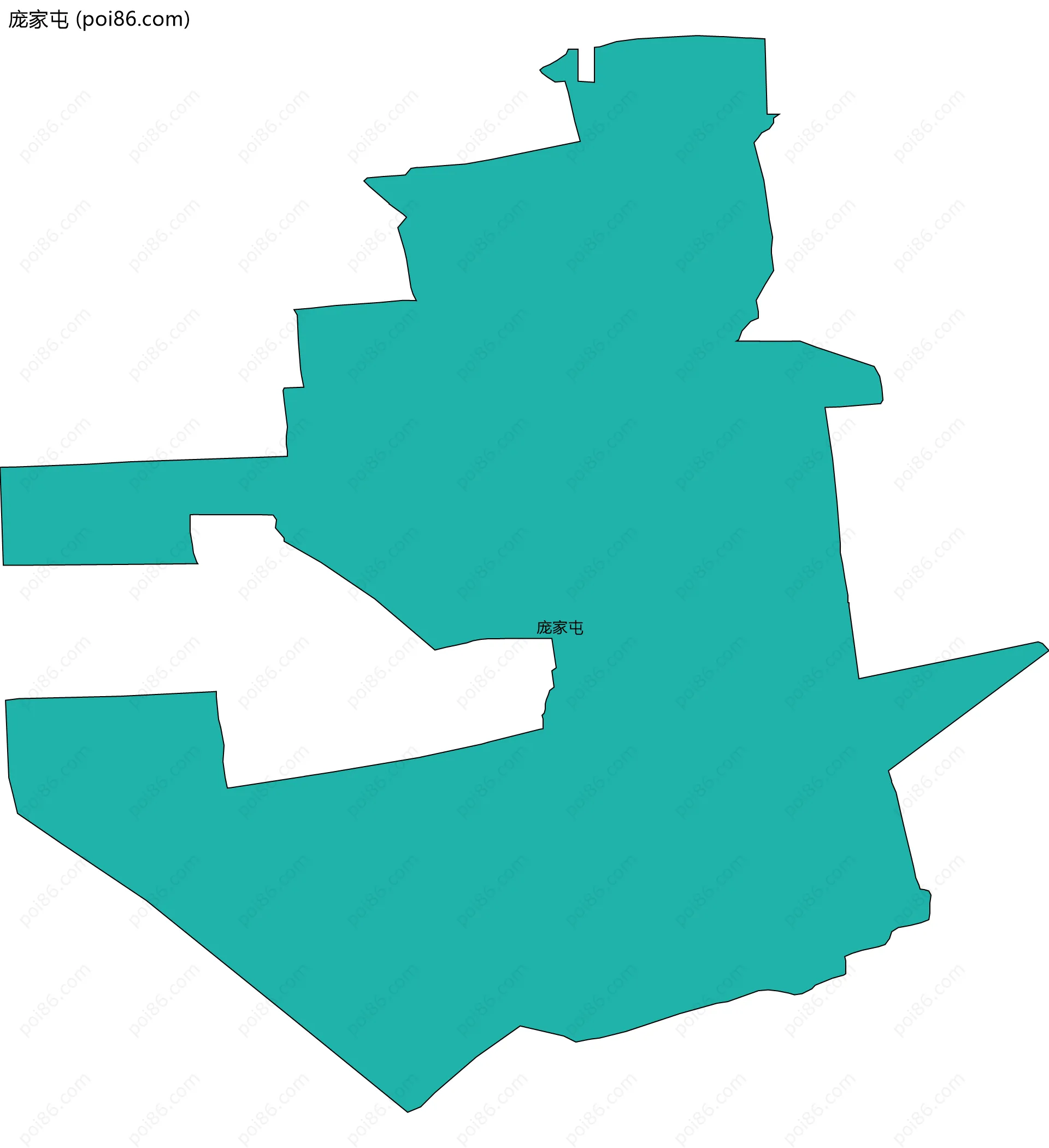 庞家屯边界地图