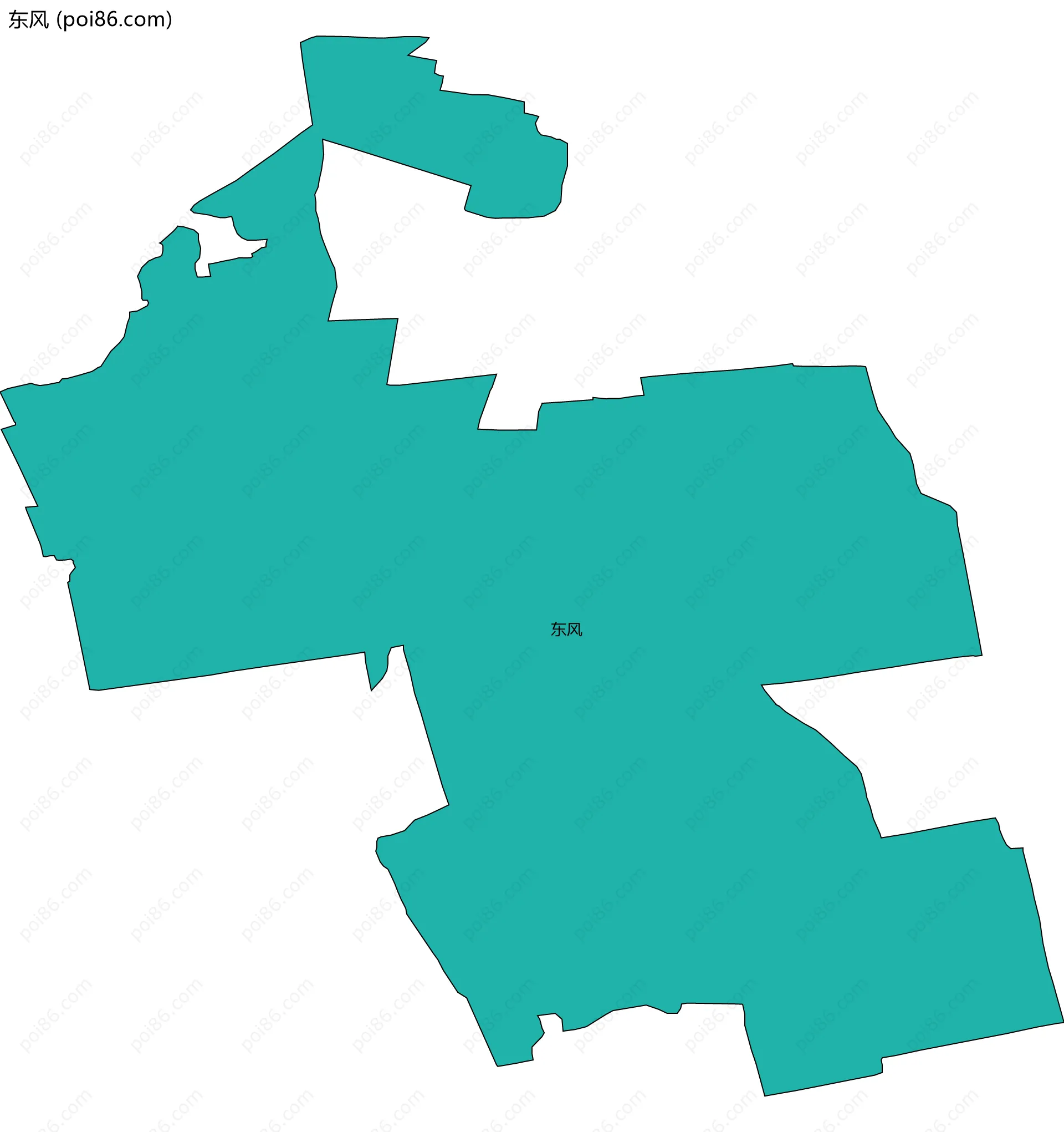 东风边界地图