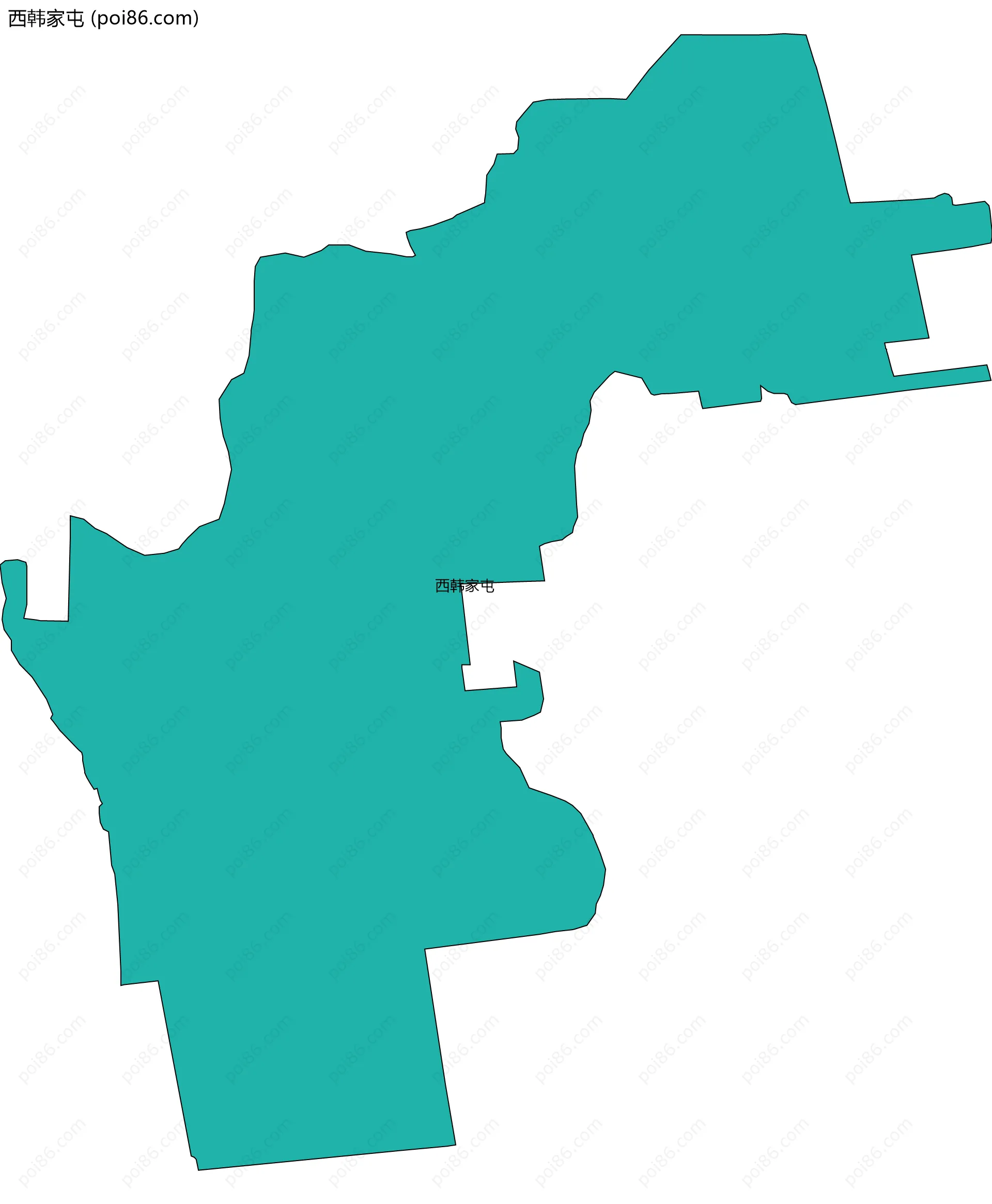 西韩家屯边界地图