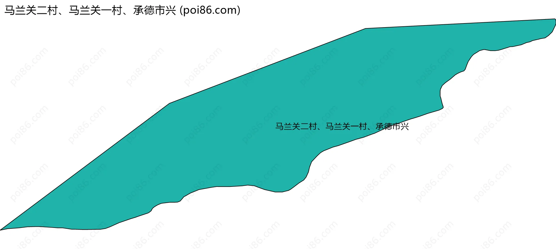 马兰关二村、马兰关一村、承德市兴边界地图