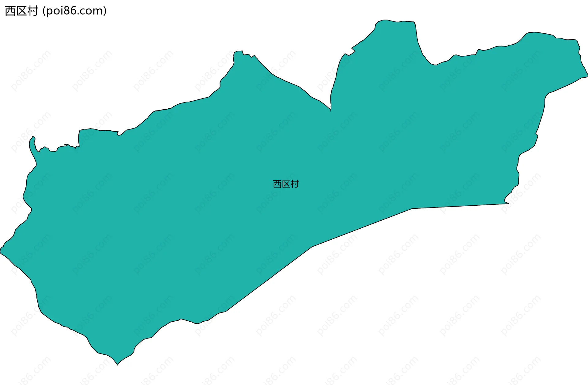 西区村边界地图