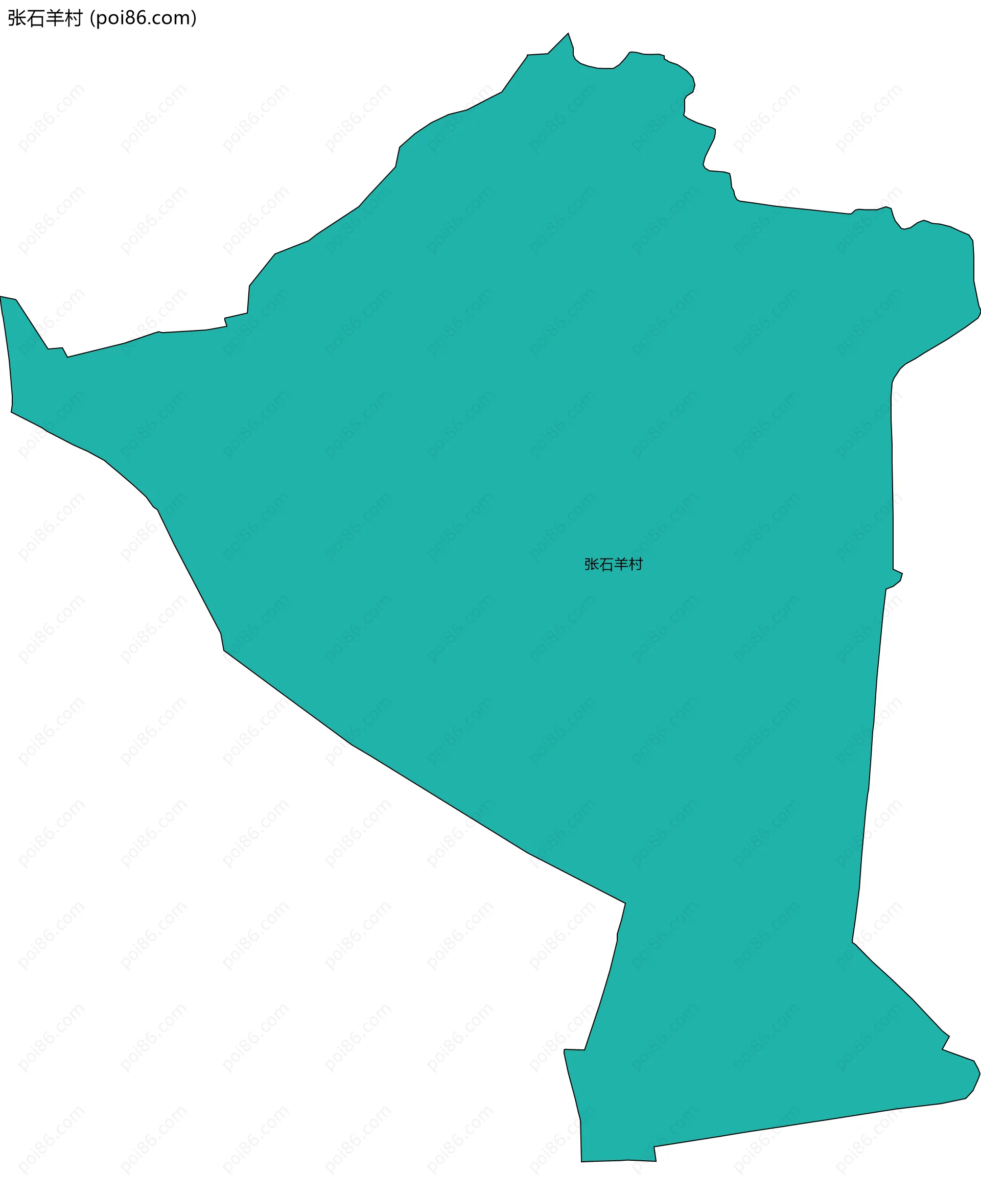 张石羊村边界地图