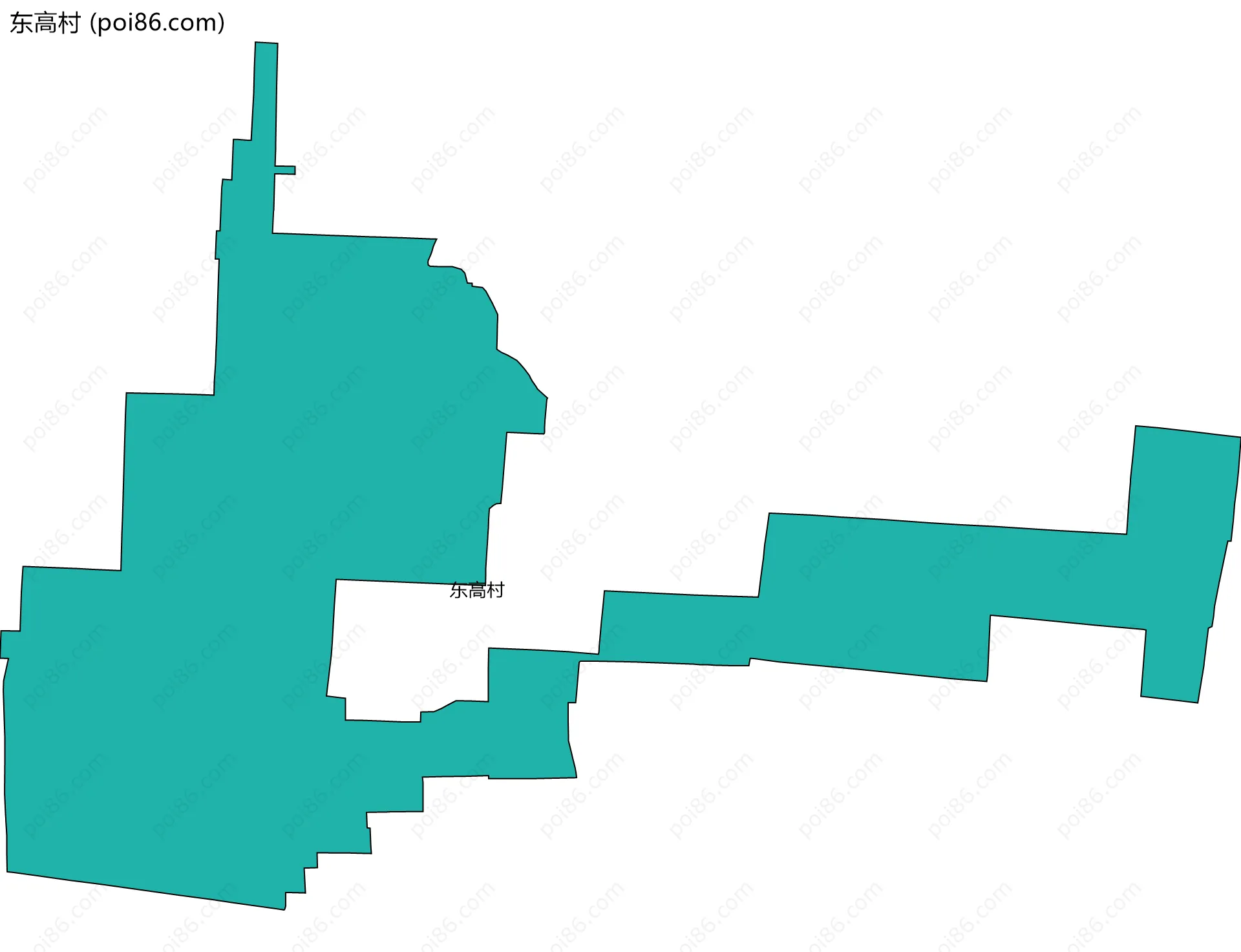东高村边界地图