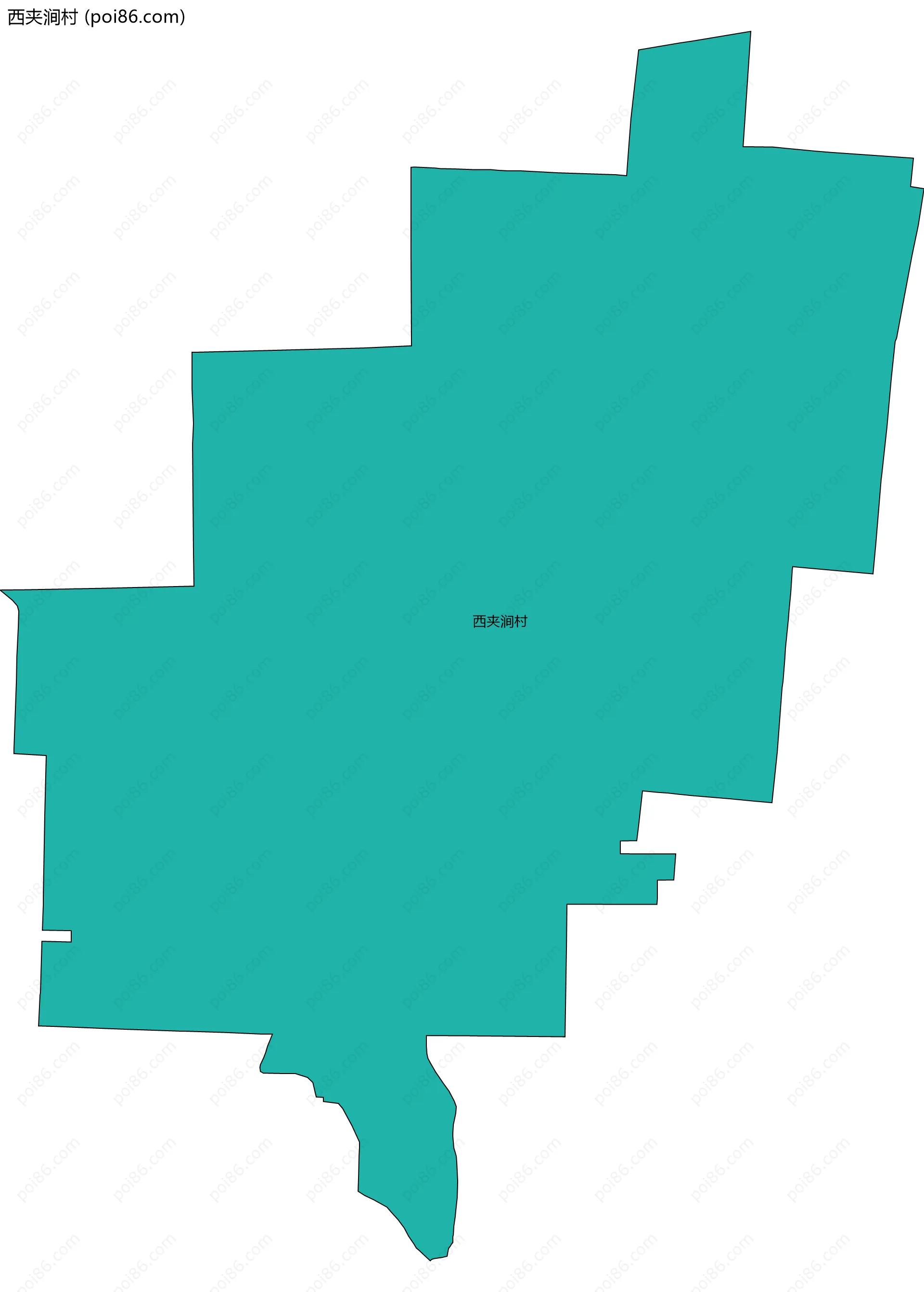 西夹涧村边界地图