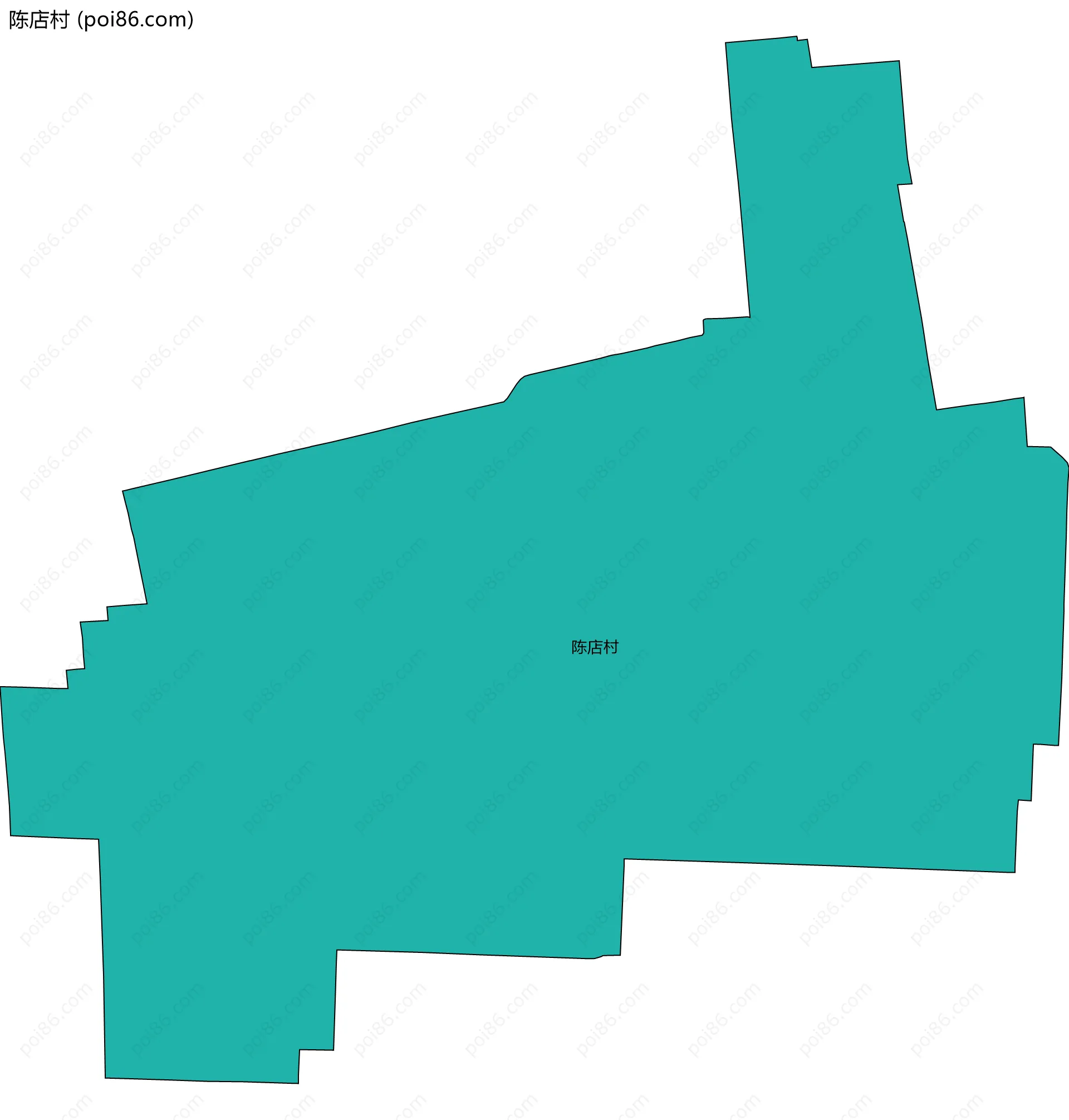 陈店村边界地图