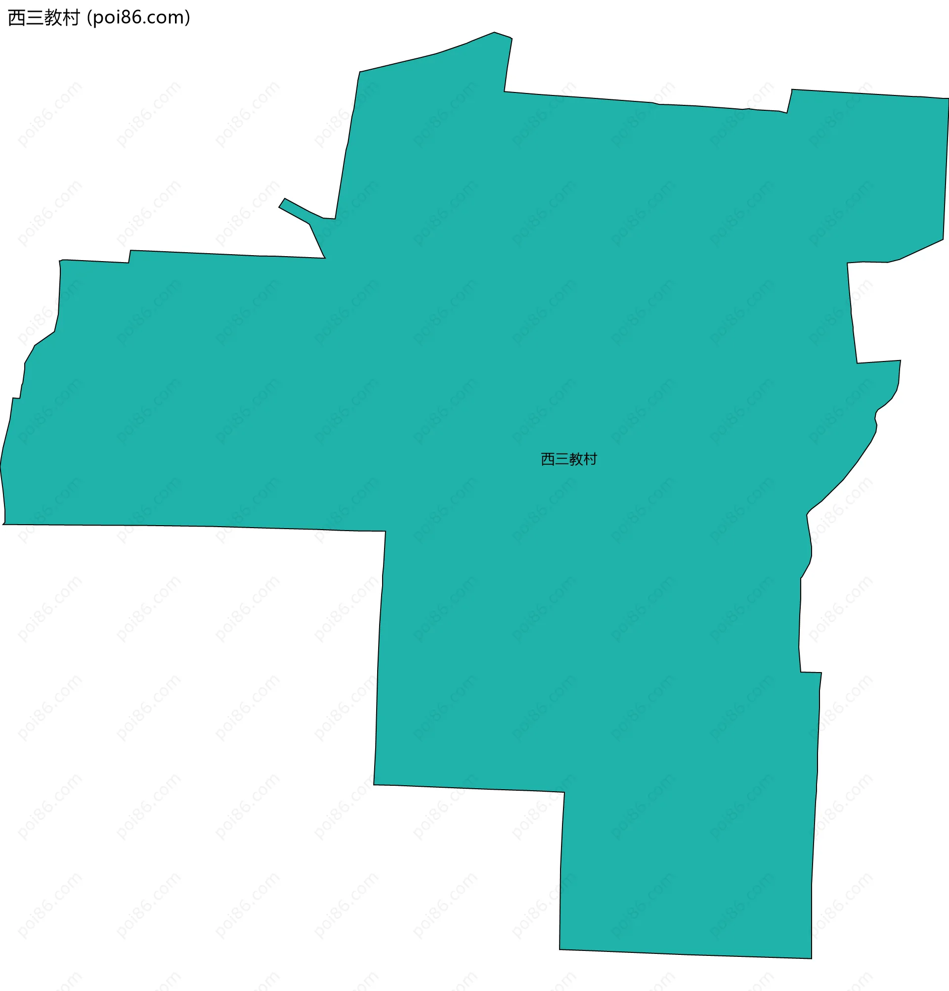 西三教村边界地图