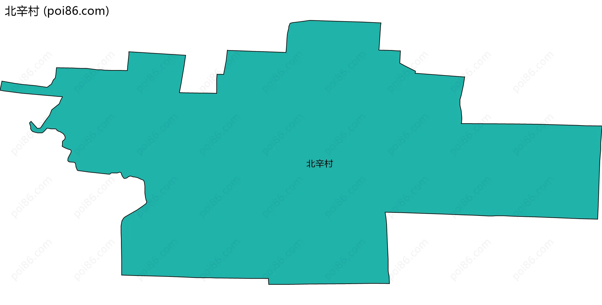 北辛村边界地图