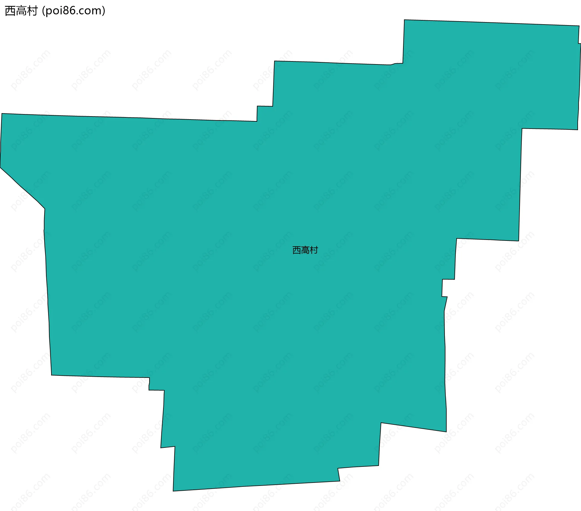 西高村边界地图