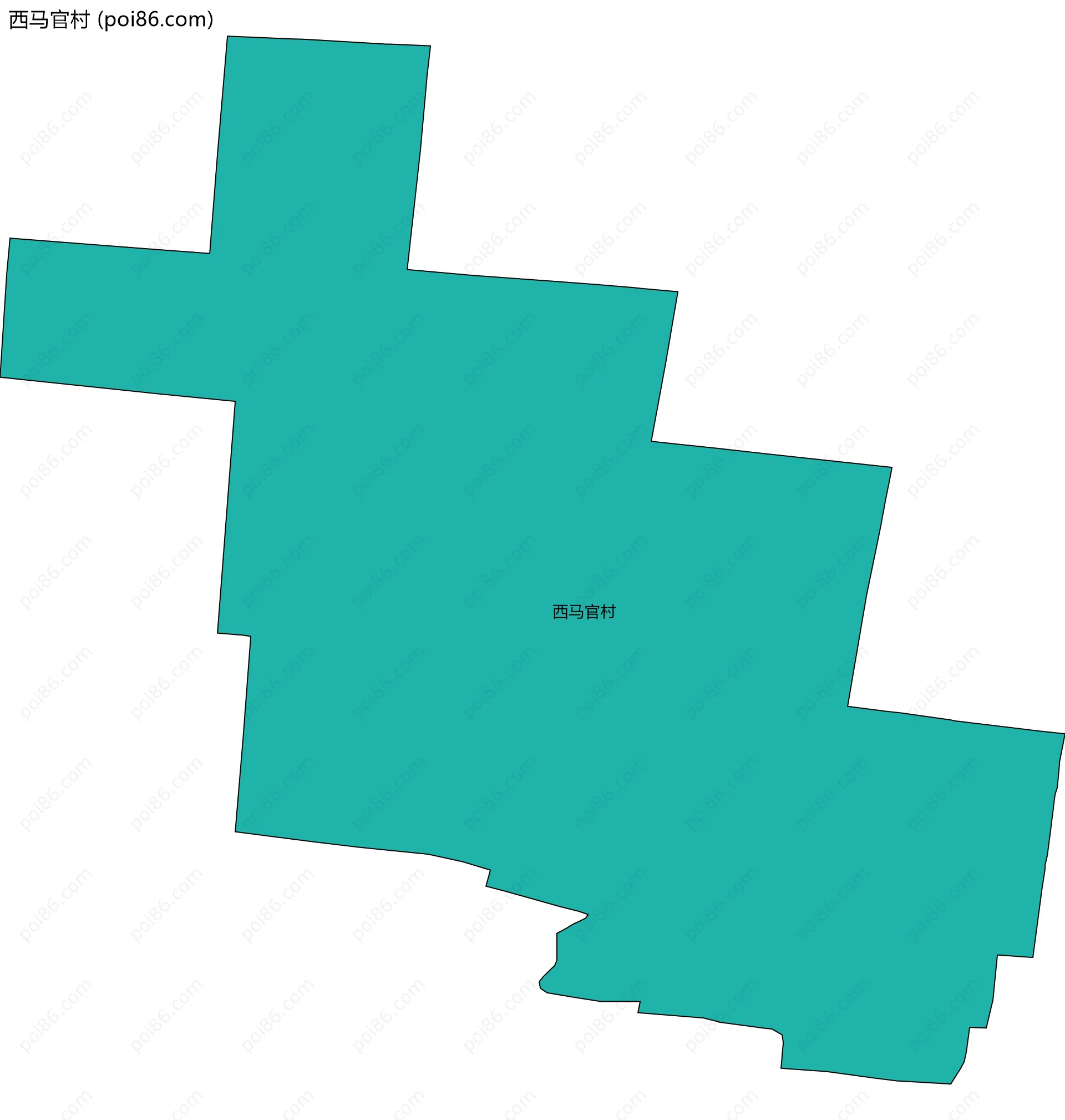 西马官村边界地图