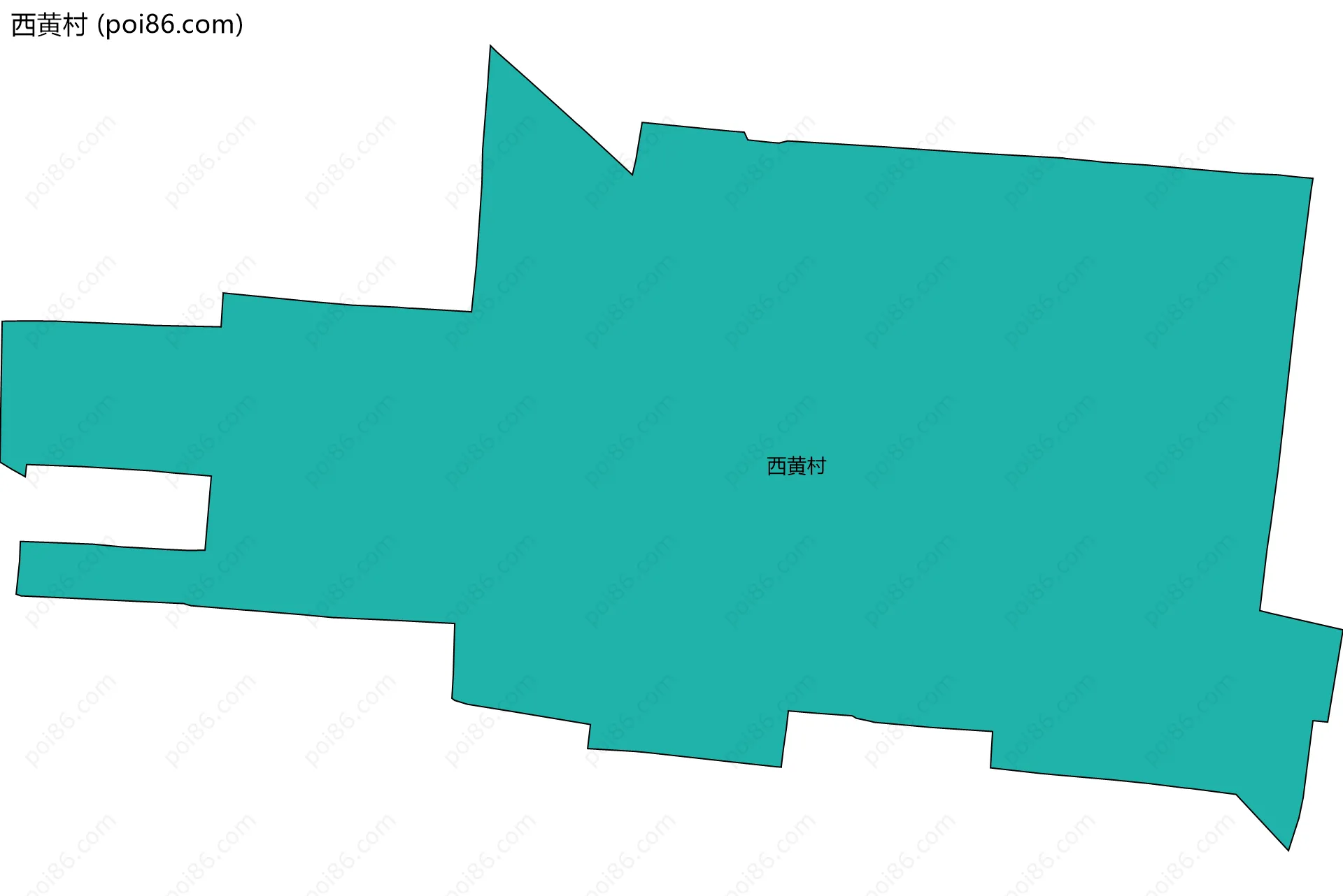 西黄村边界地图