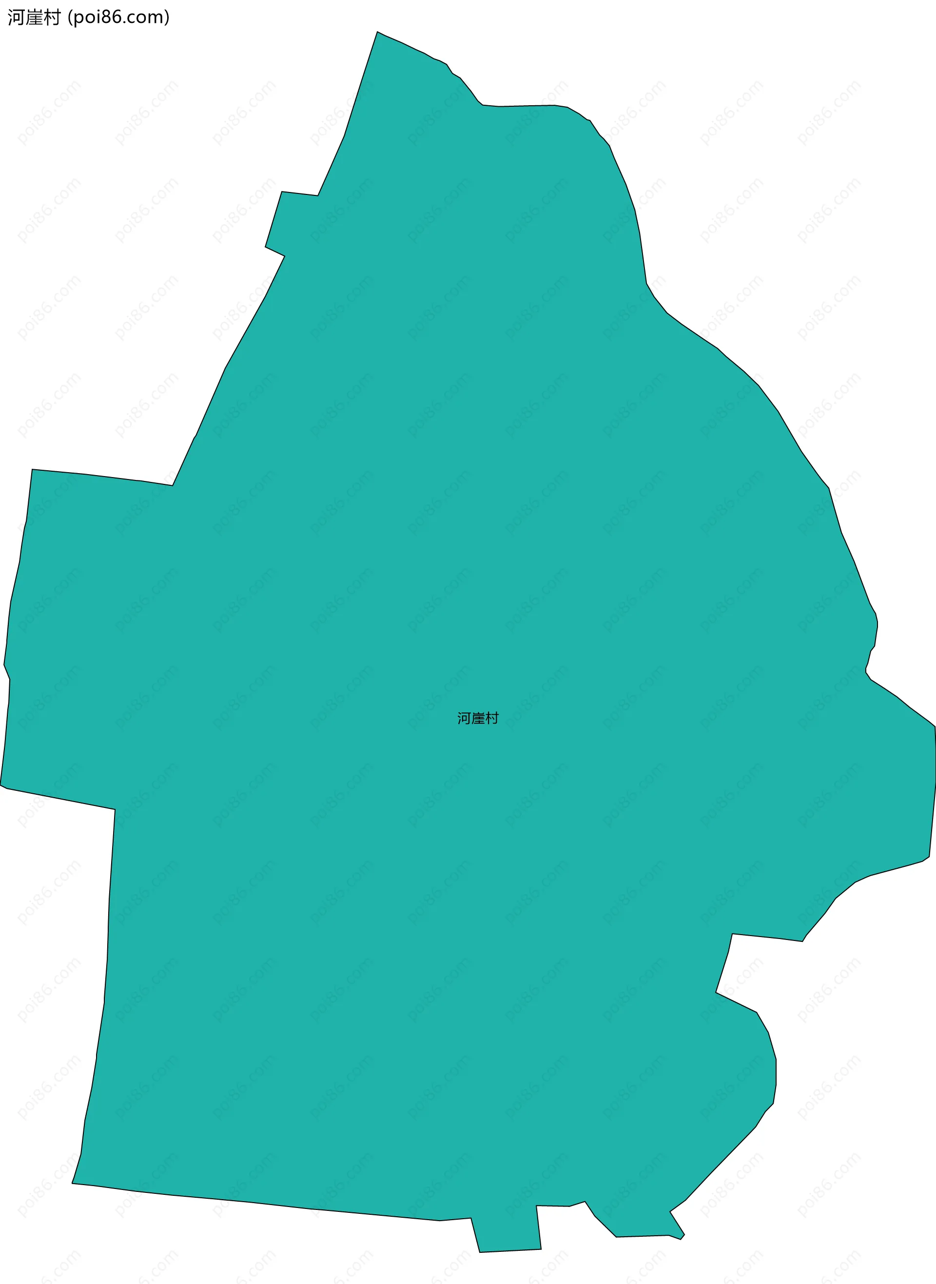 河崖村边界地图