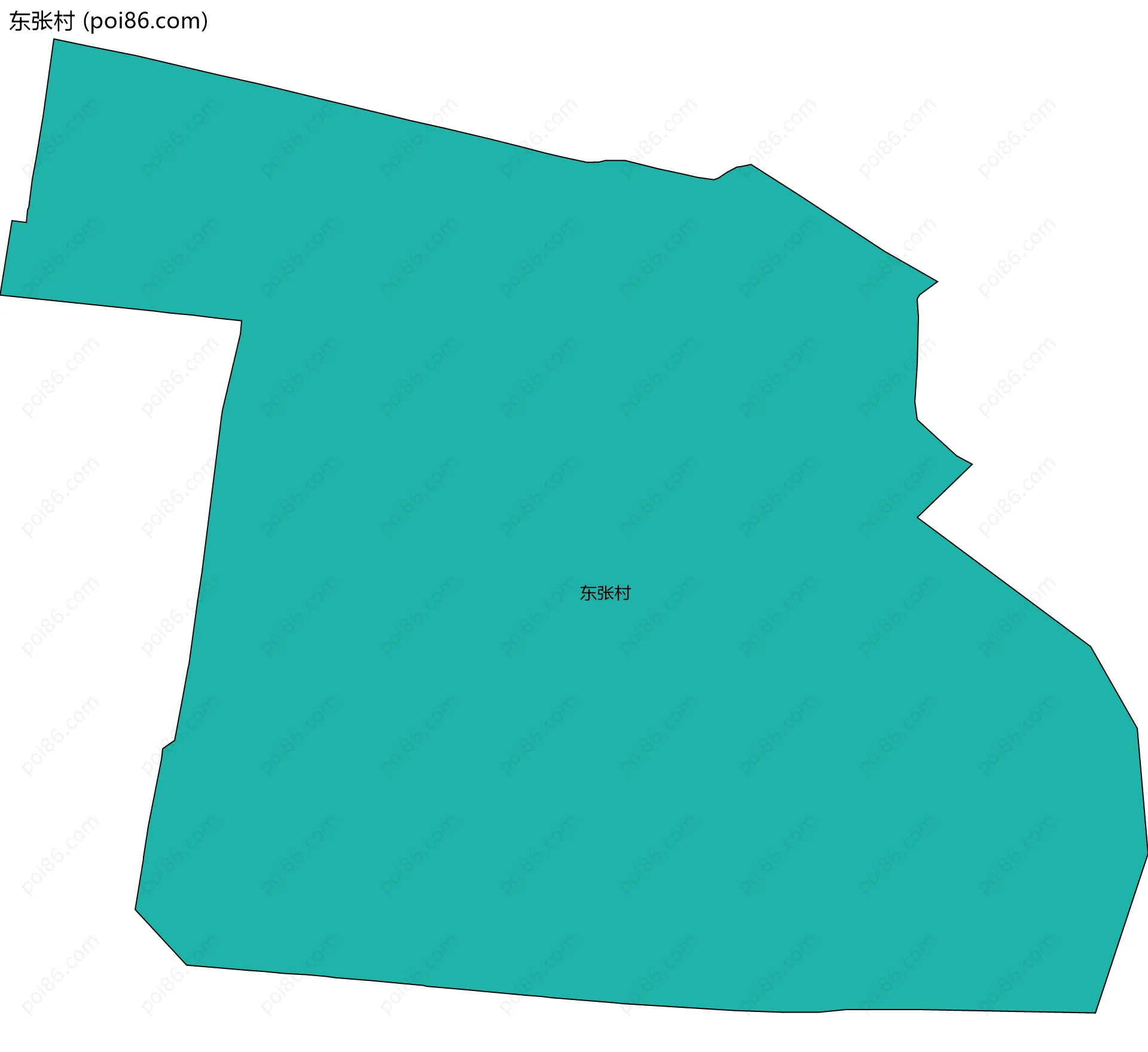 东张村边界地图
