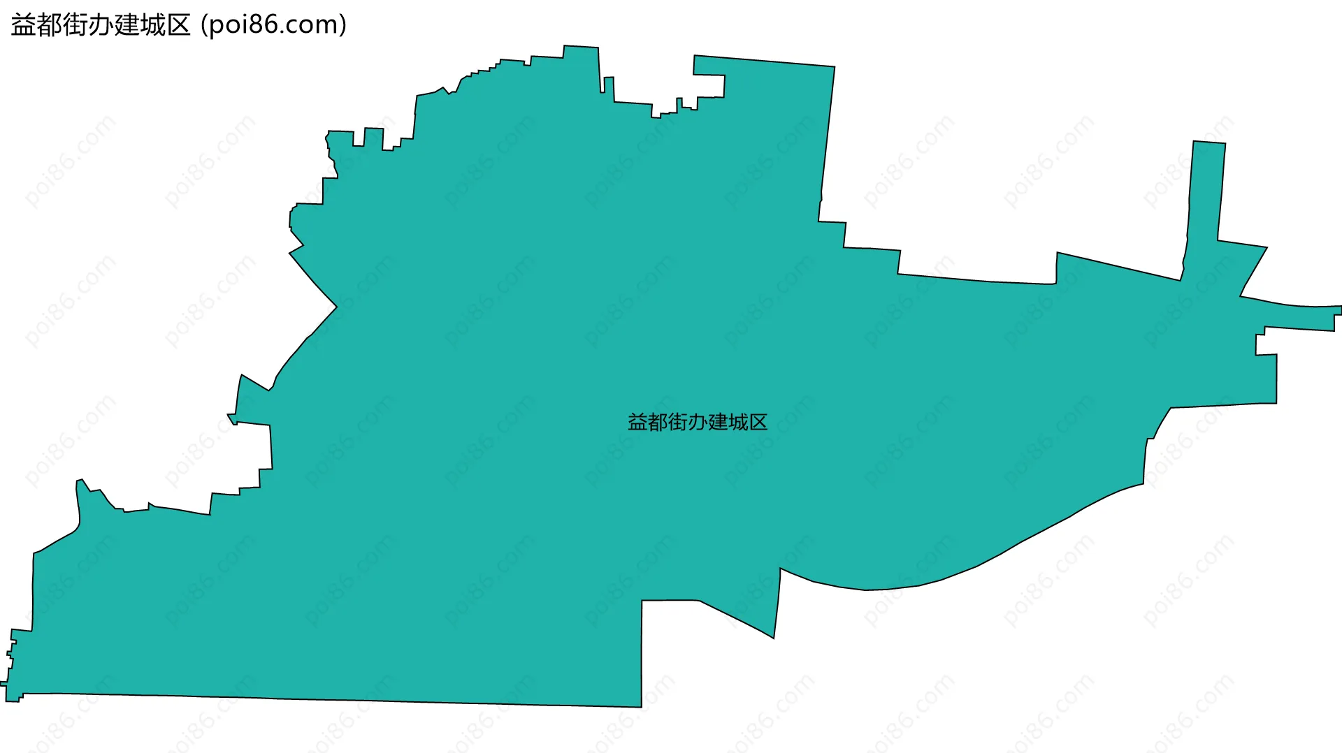 益都街办建城区边界地图