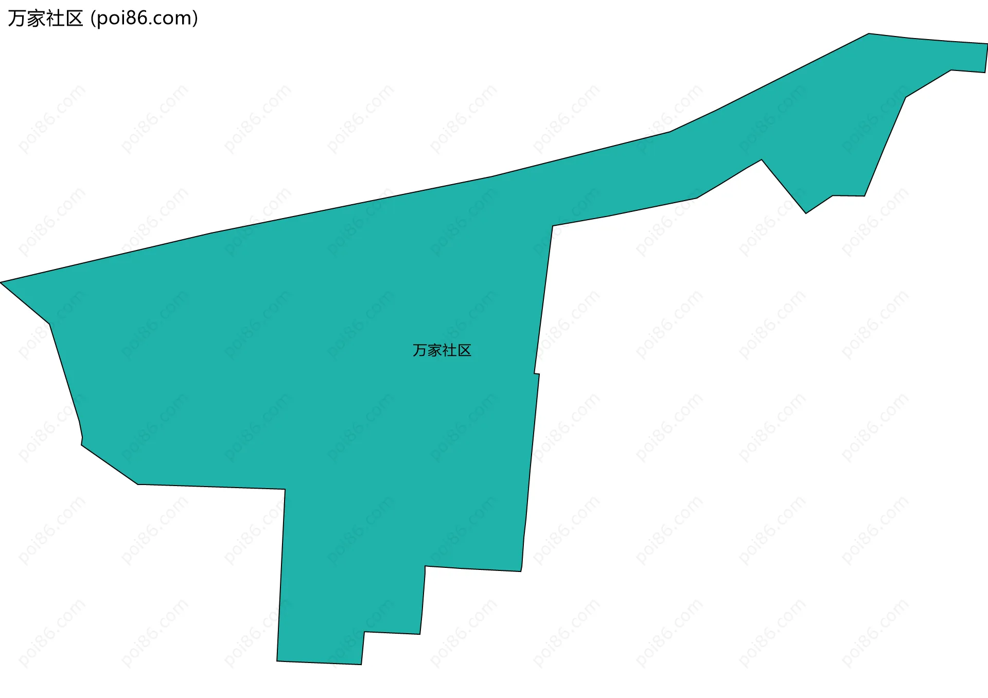 万家社区边界地图