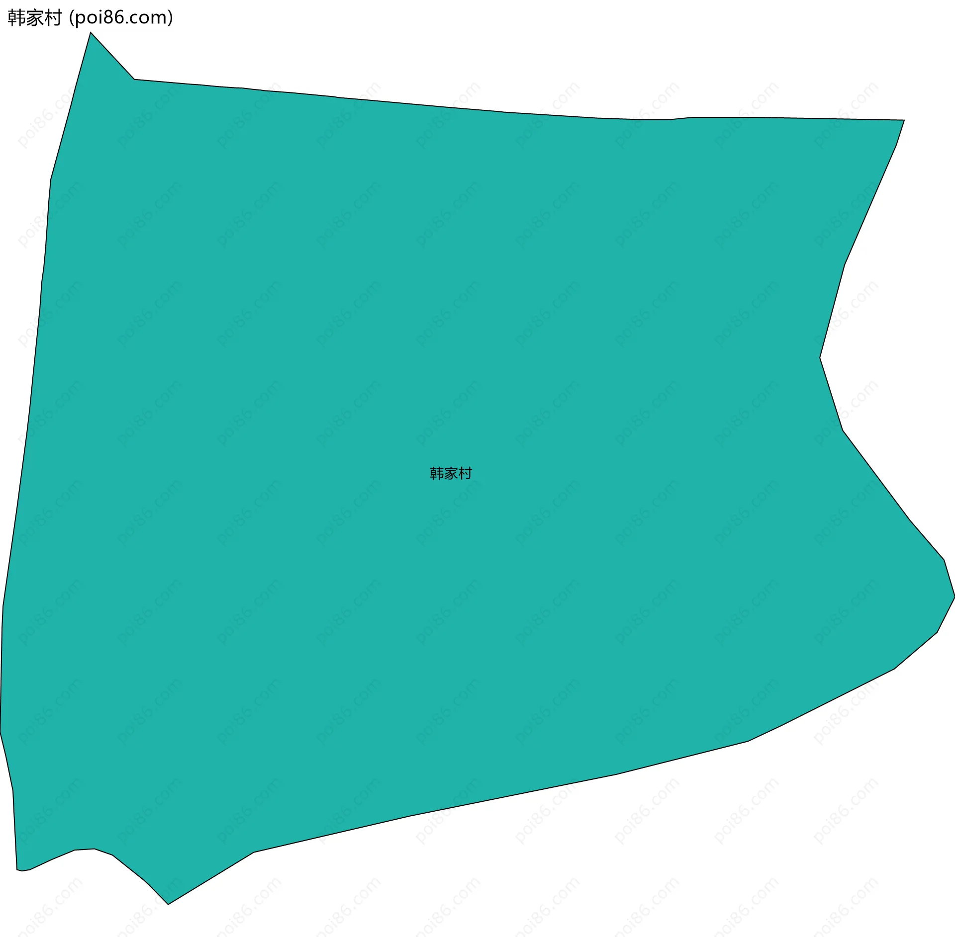韩家村边界地图