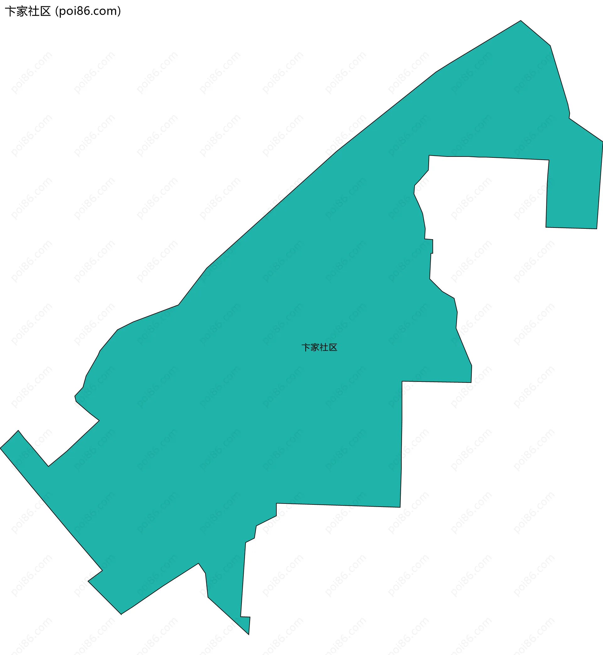 卞家社区边界地图