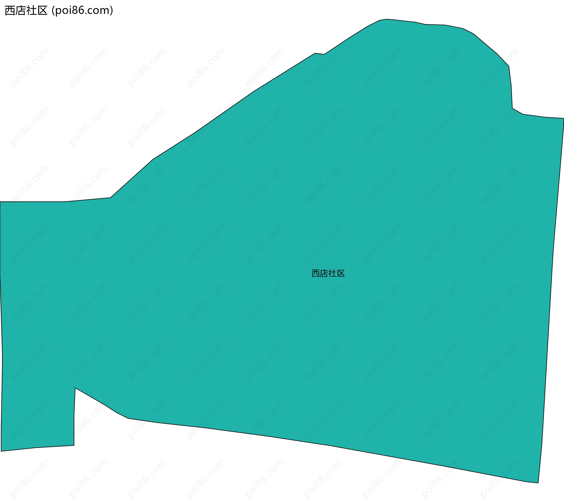 西店社区边界地图