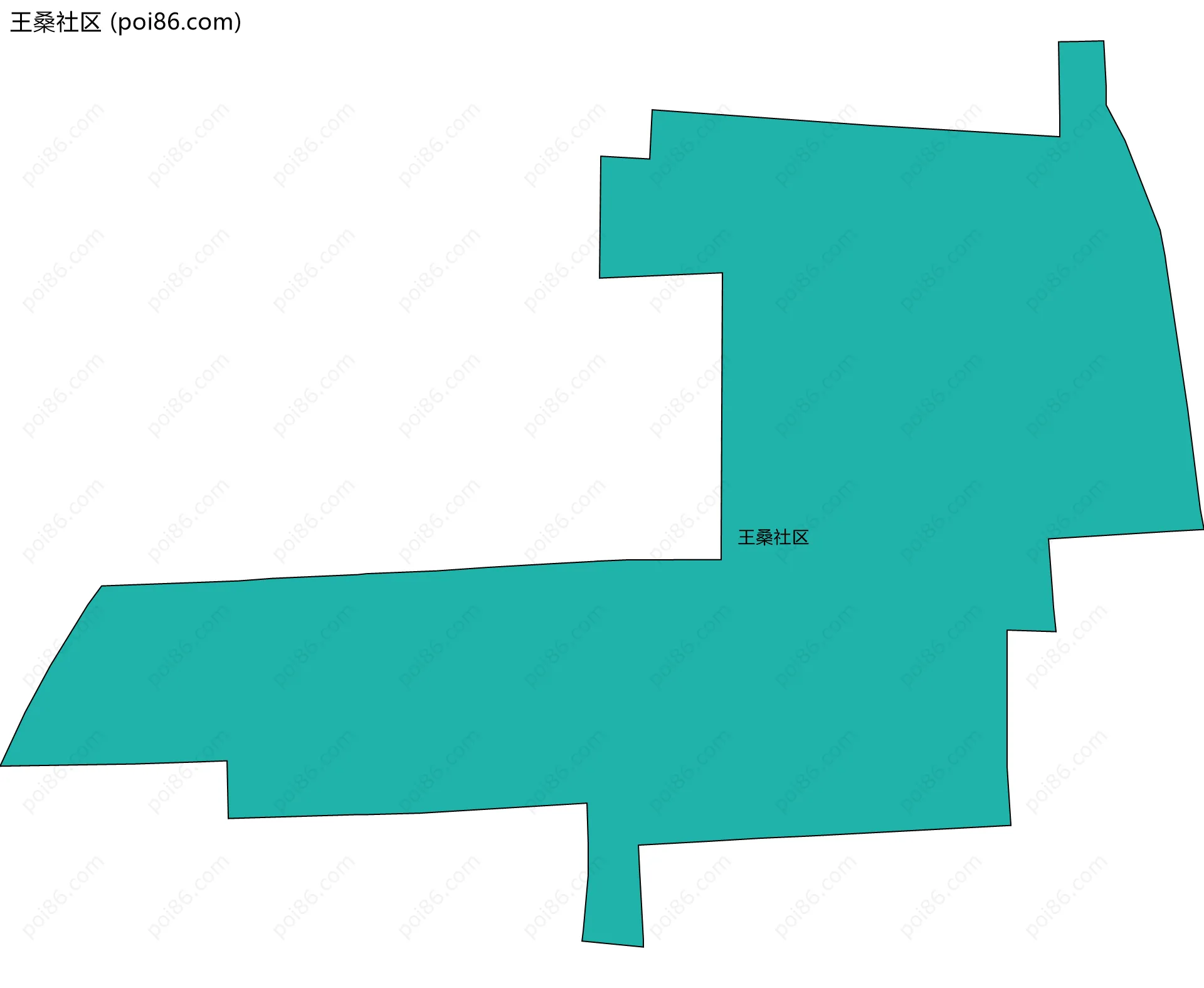 王桑社区边界地图