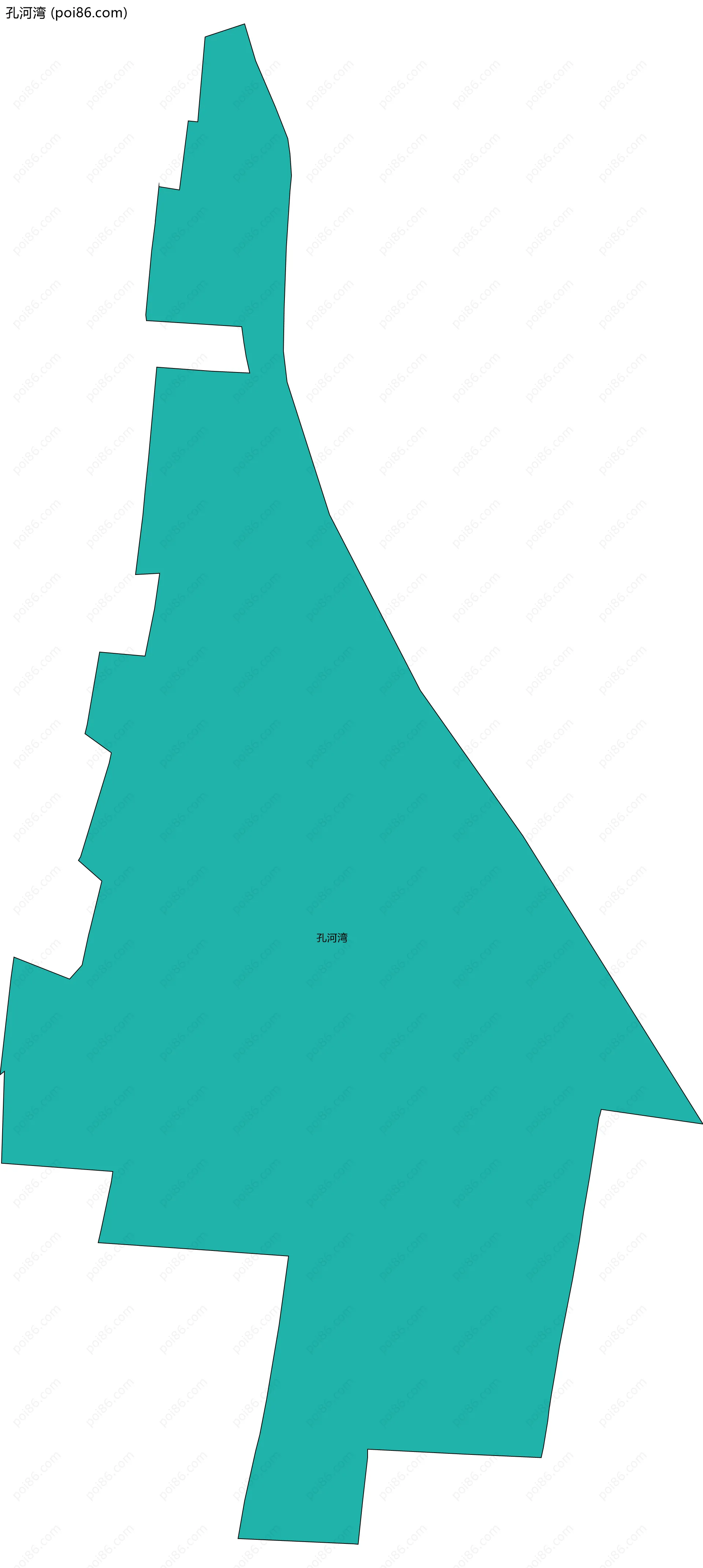 孔河湾边界地图
