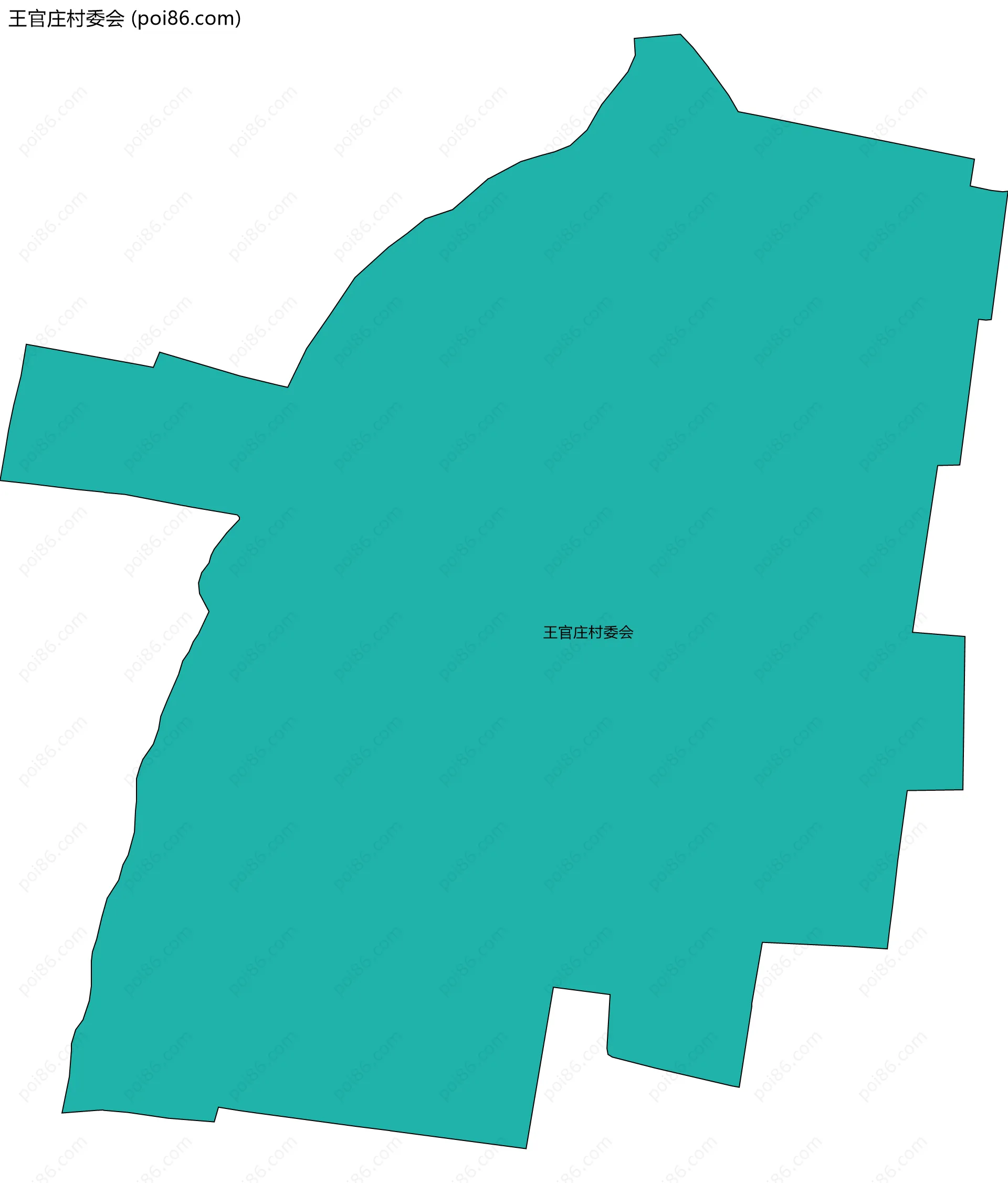 王官庄村委会边界地图