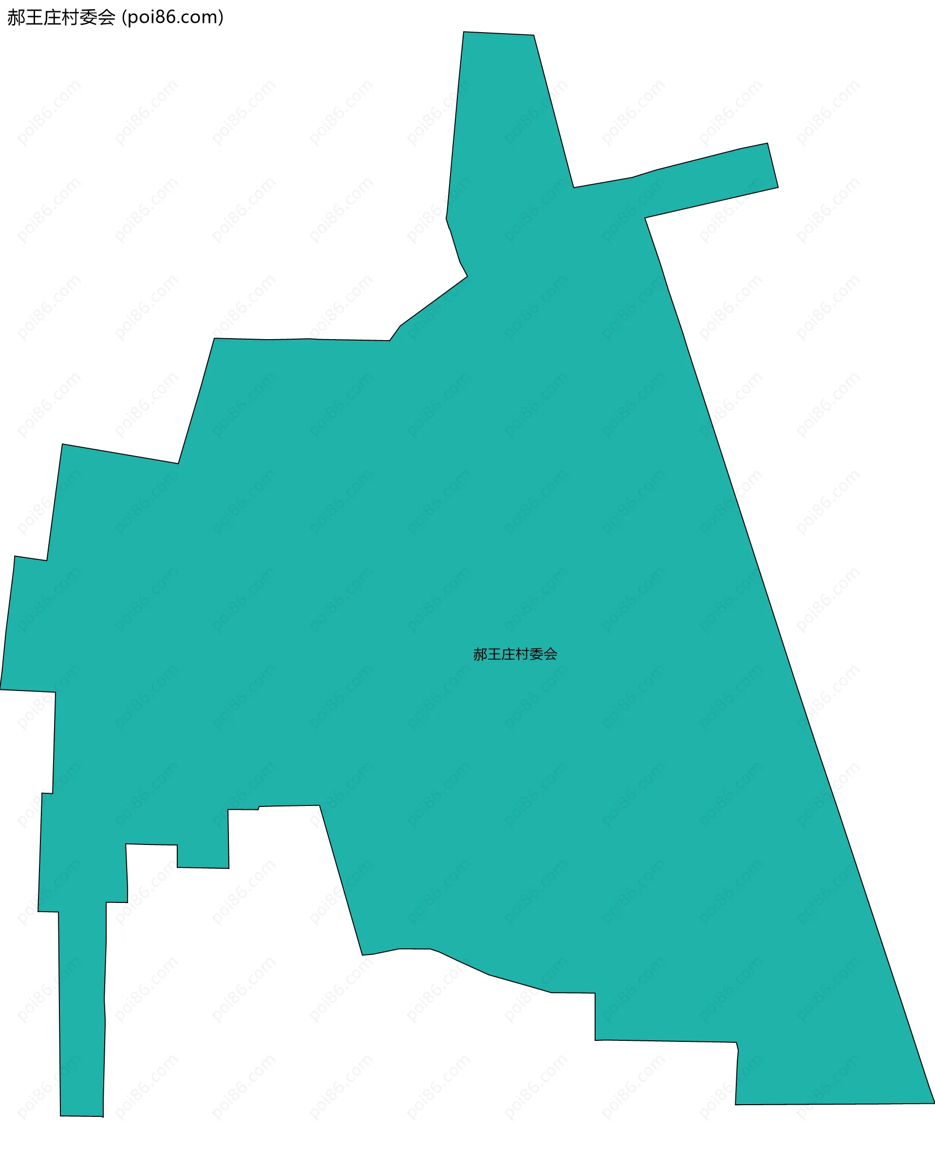 郝王庄村委会边界地图