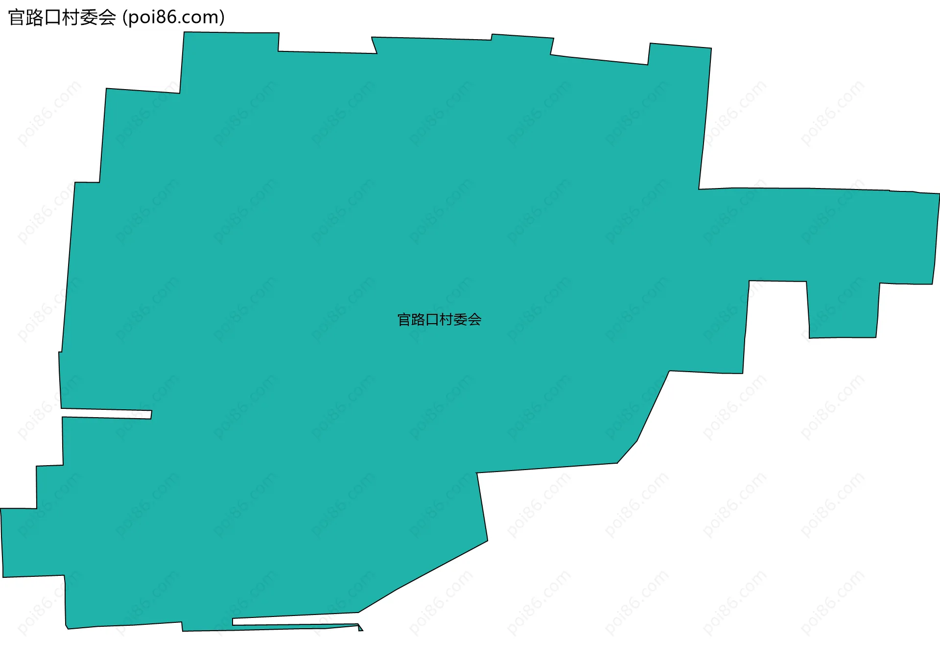 官路口村委会边界地图