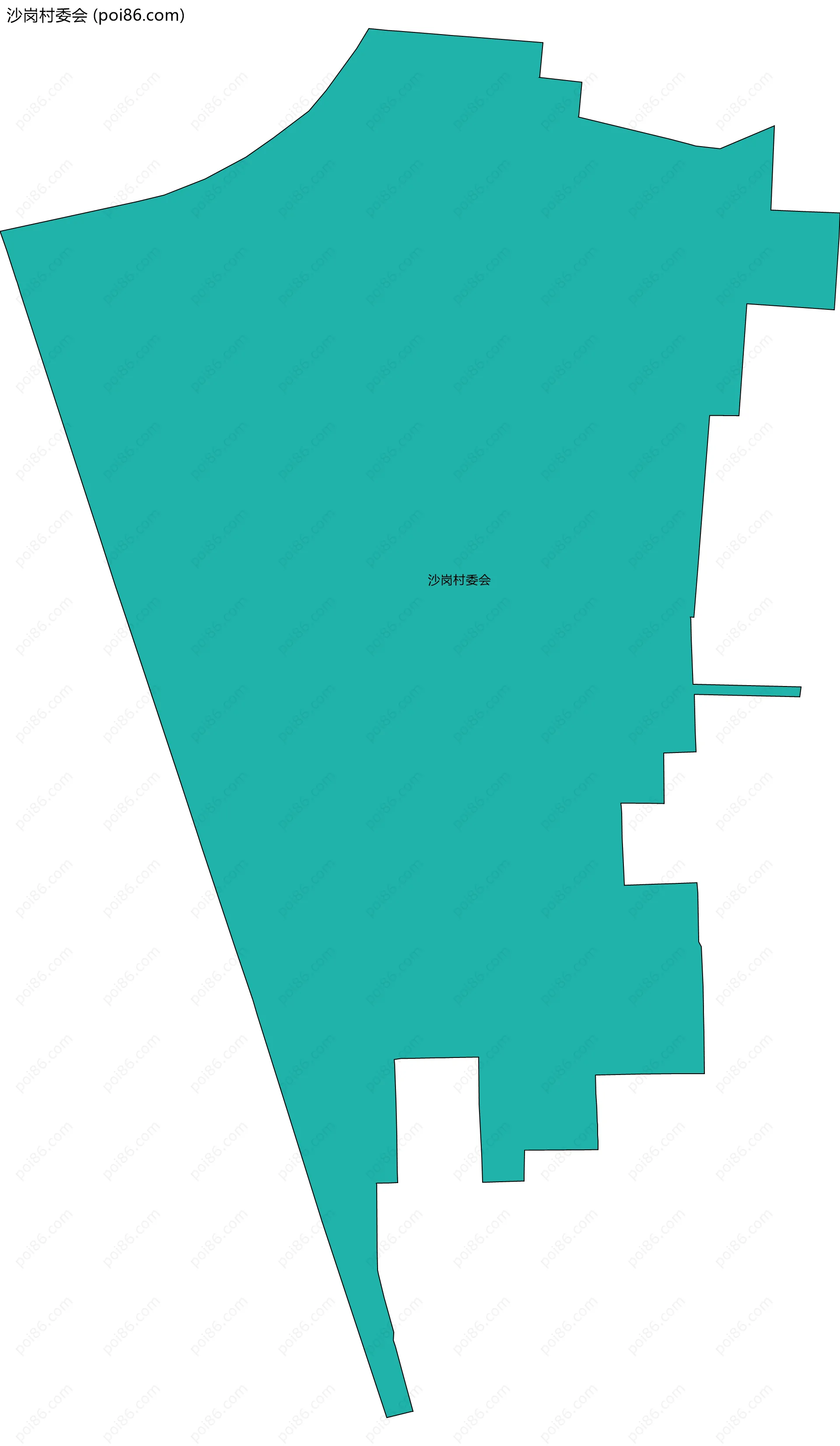 沙岗村委会边界地图